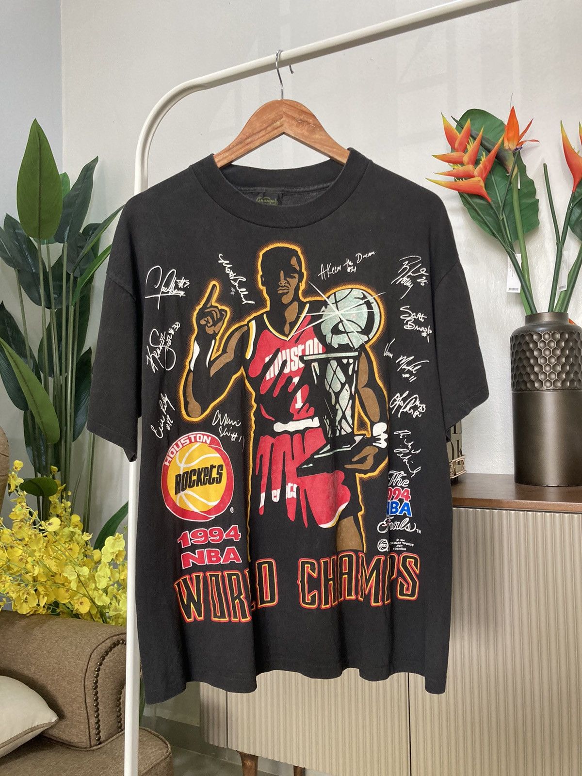 image of Changes x NBA Vintage Nba Houston Rockets 1994 in Black, Men's (Size Large)