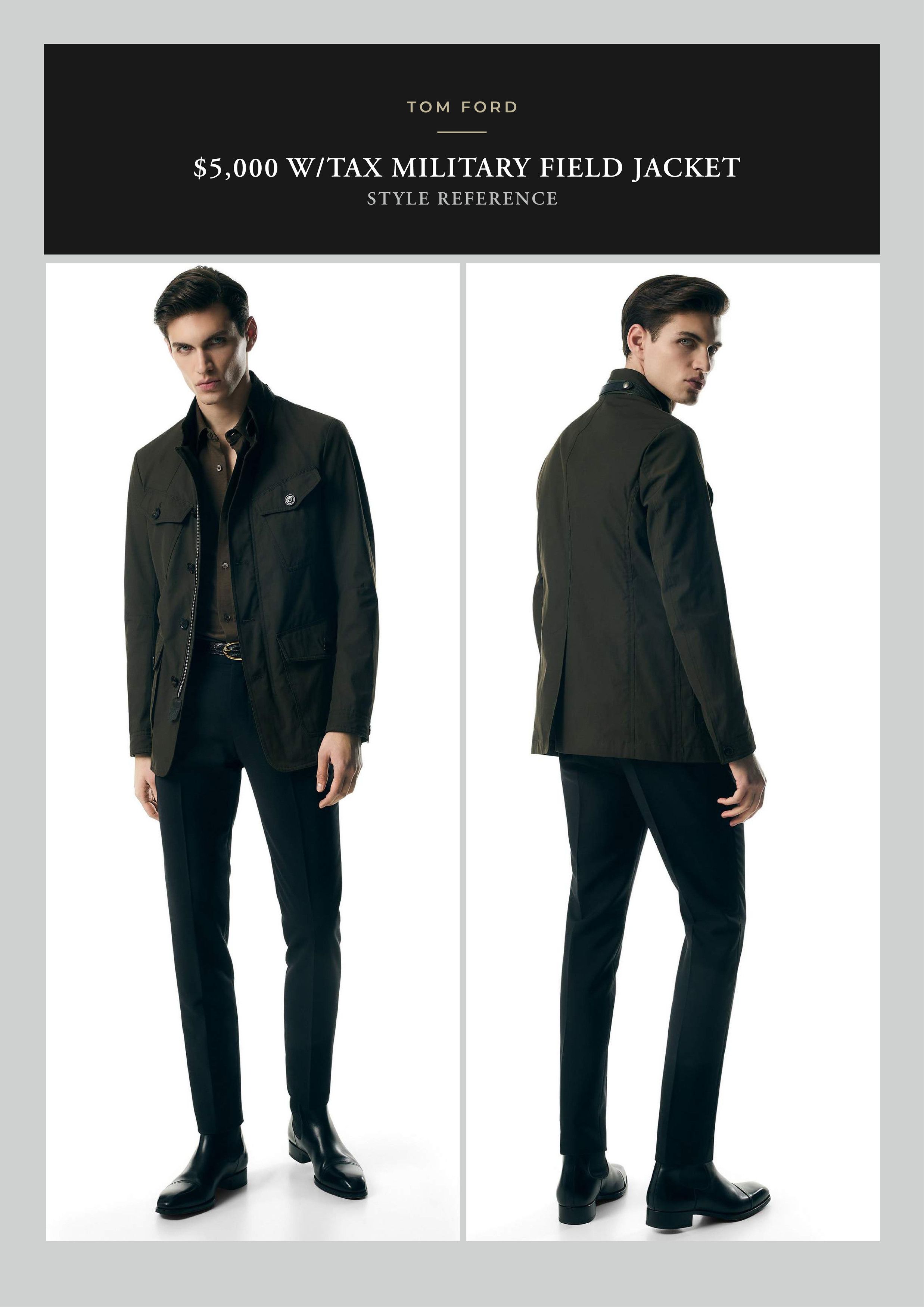Tom Ford Ultimate New $5K w/tax Coveted Leather Accents Field Jacket Size US L / EU 52-54 / 3 - 10 Thumbnail