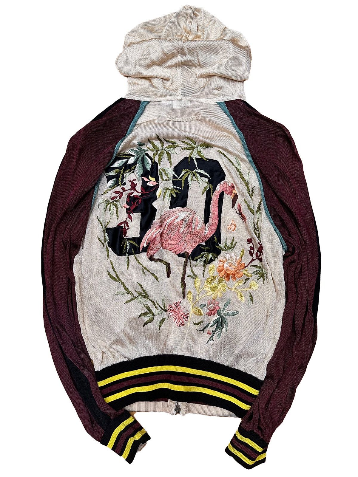 Jean Paul Gaultier Jean Paul Gaultier ‘30’ embroidered zip up hoodie ...