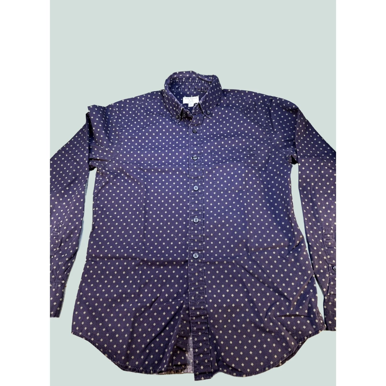 Club Monaco VINTAGE? Club Monaco Blue Button-Up Shirt Men XS Slim Fit Casual Long Sleeve Size US XS / EU 42 / 0 - 1 Thumbnail