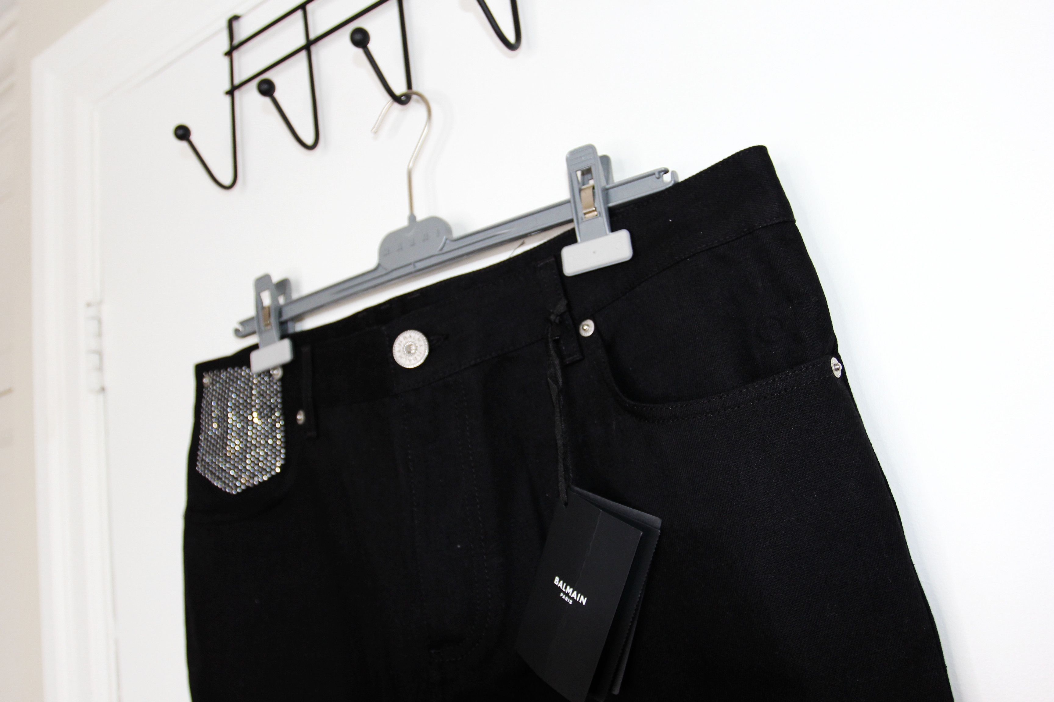 Balmain BNWT AW23 BALMAIN STRAIGHT LEG RHINESTONES JEANS 36 Size US 36 / EU 52 - 4 Thumbnail