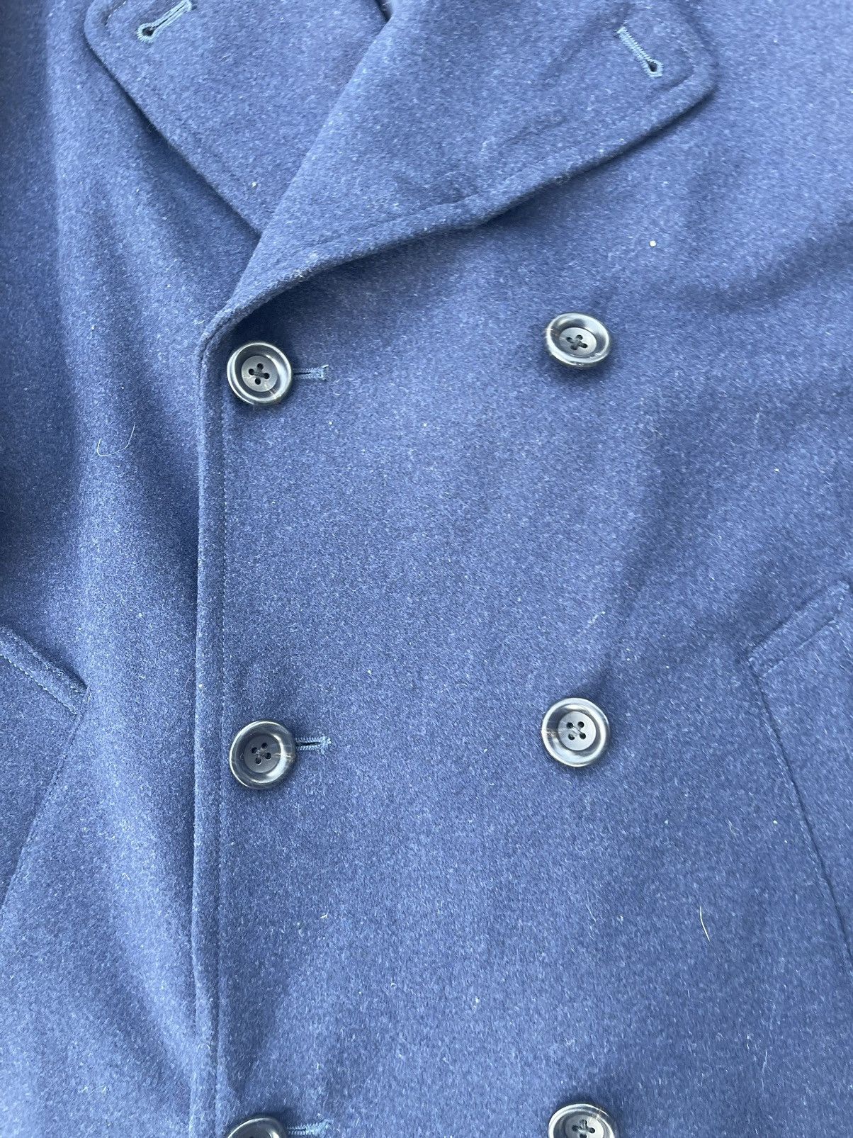 Designer × Japanese Brand × Takeo Kikuchi Vintage Takeo Kikuchi Peacoat – Notched Collar Wool Jacket Size US M / EU 48-50 / 2 - 4 Thumbnail