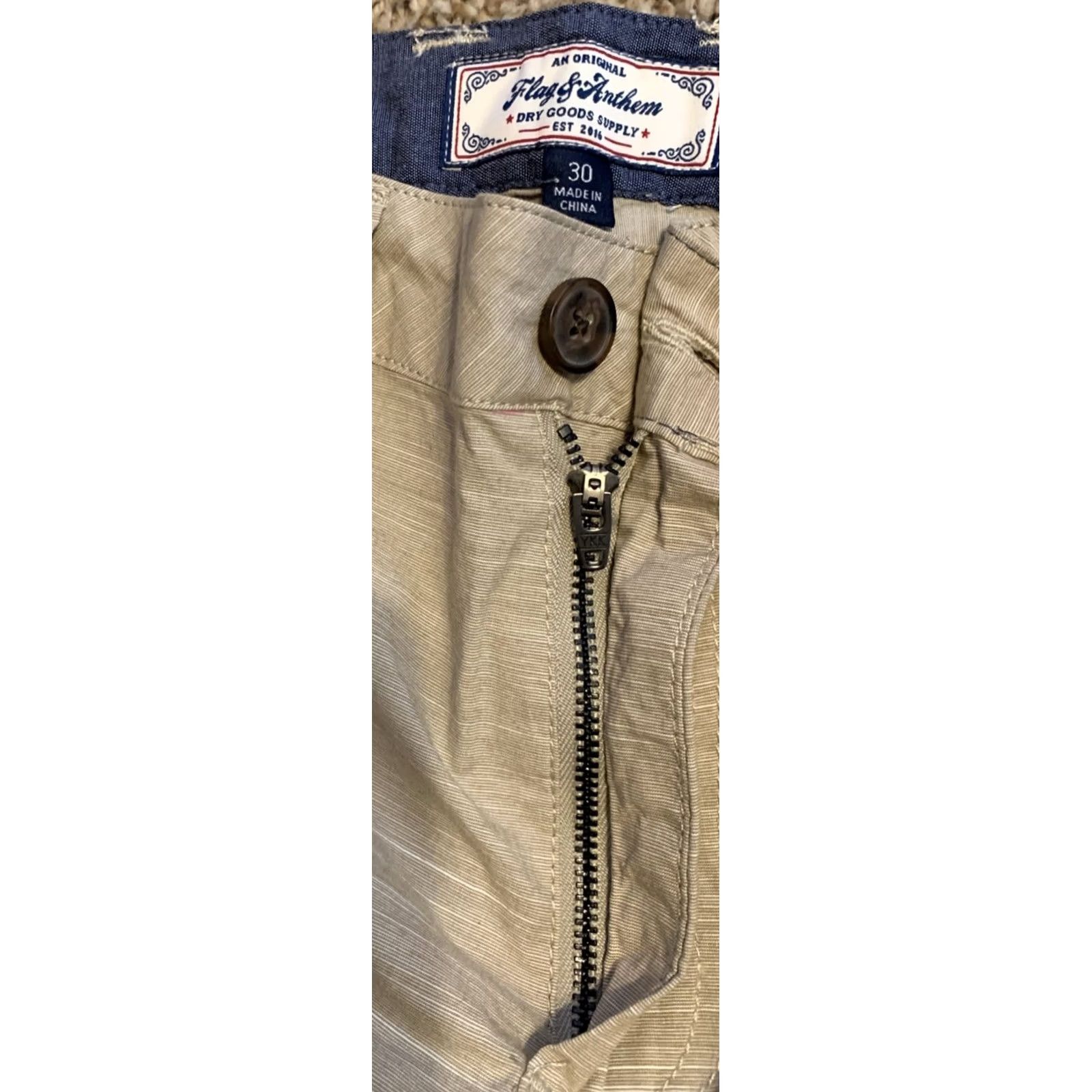 Flag & Anthem Flag & Anthem Mens 30 Khaki Chino Shorts Lightweight Core Stretch BB NWT Size US 30 / EU 46 - 6 Thumbnail