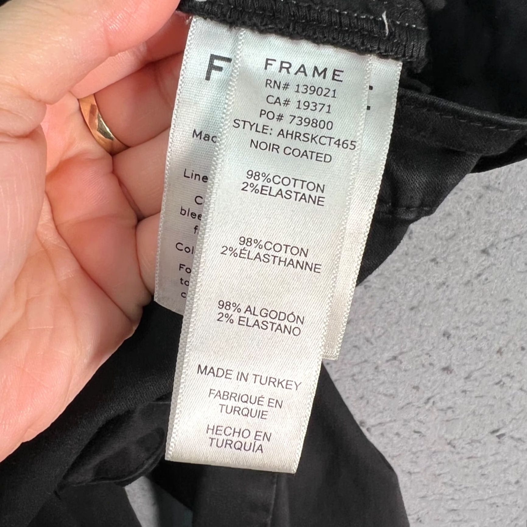 Frame VINTAGE FRAME Womens Size 26 Ali High Rise Cigarette Noir Coated Black Skinny Jeans Size 26" / US 2 / IT 38 - 5 Thumbnail