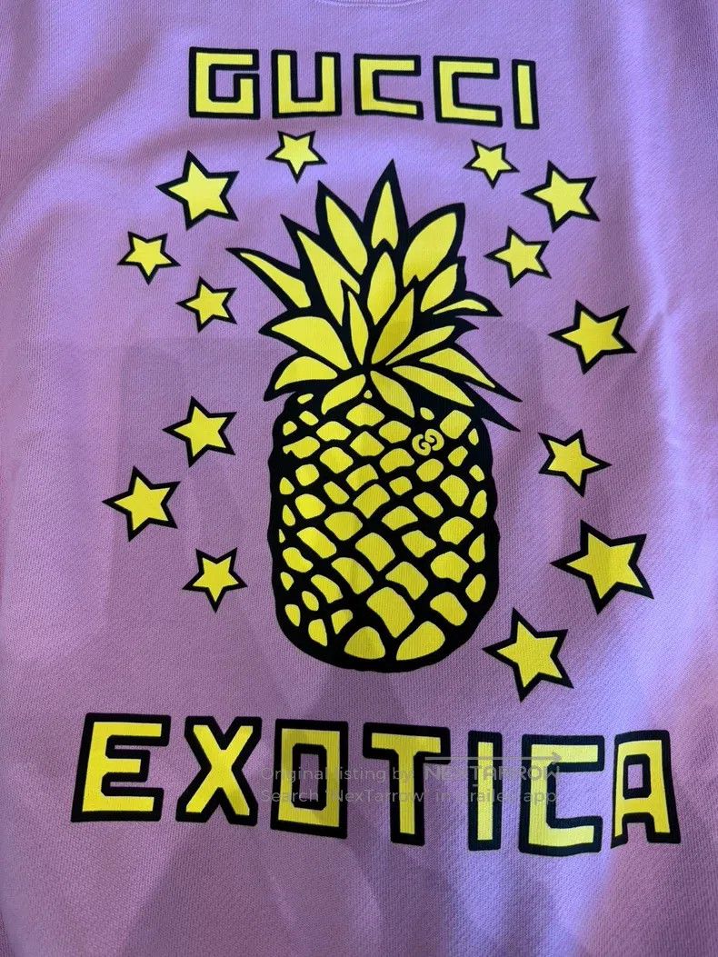 Gucci Gucci Pink pineapple printed sweatshirt Size S / US 4 / IT 40 - 4 Thumbnail
