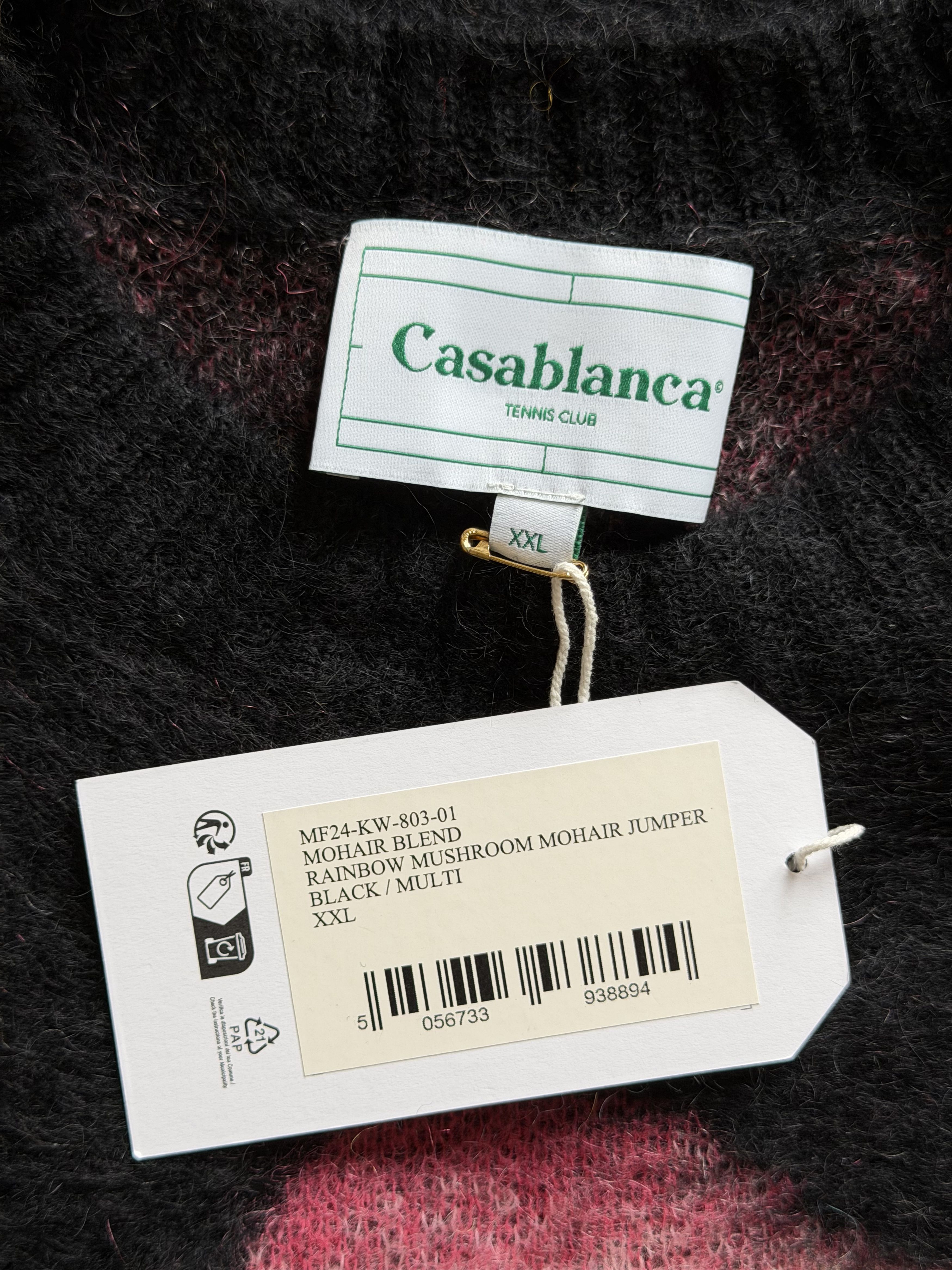 Casablanca Casablanca Rainbow Mushroom Mohair Sweater in Black Size US XXL / EU 58 / 5 - 7 Thumbnail