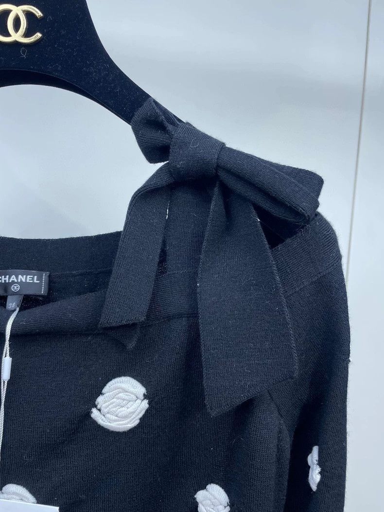 Chanel Chanel Shoulder Knit with Bow Design -2505 Size US M / EU 48-50 / 2 - 3 Thumbnail