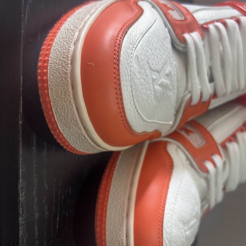 Louis Vuitton Louis Vuitton Trainer Orange and White Sneakers -2505 Size US 8 / IT 38 - 7 Thumbnail