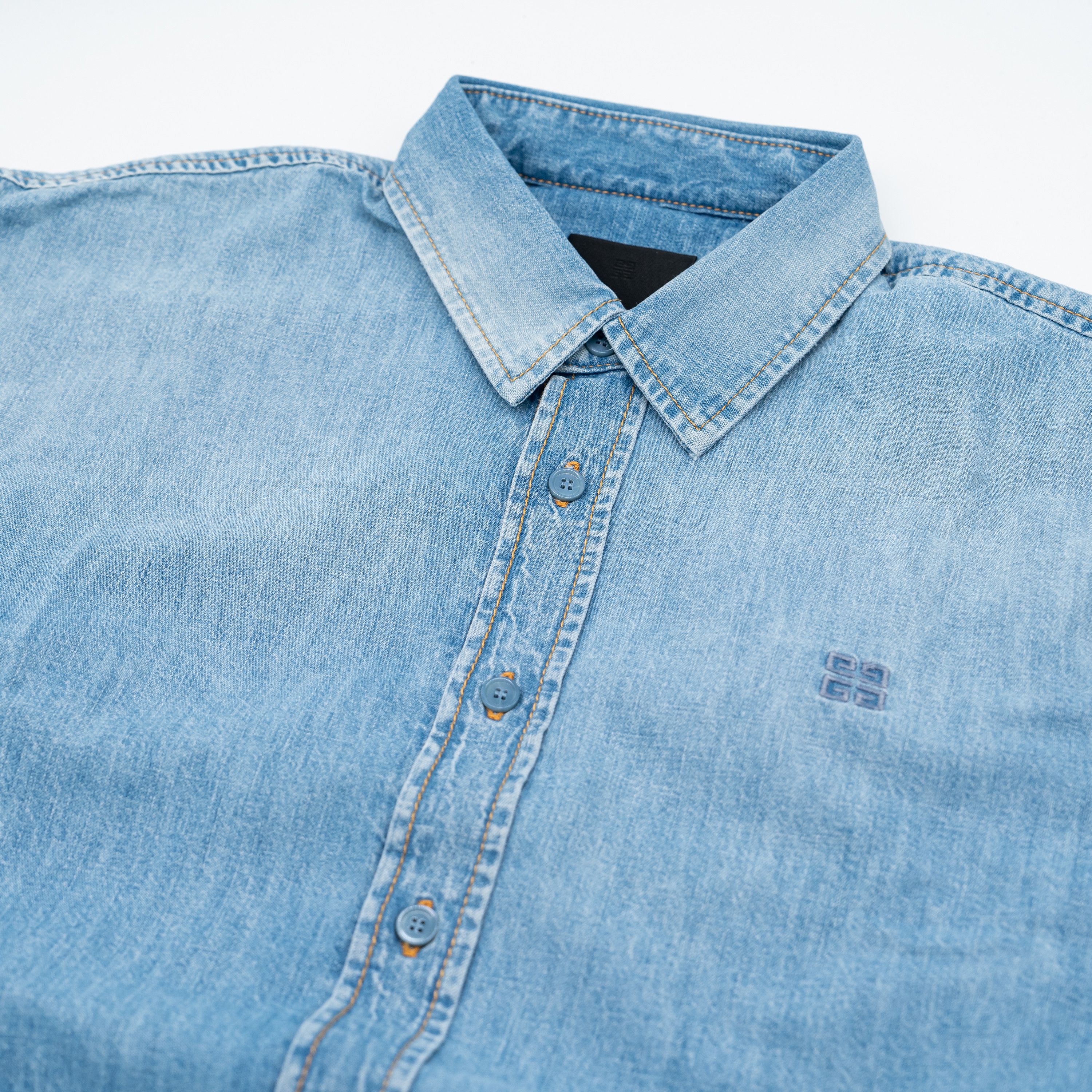 Givenchy XL Givenchy Blue Denim Shirt Button Size US XL / EU 56 / 4 - 3 Thumbnail