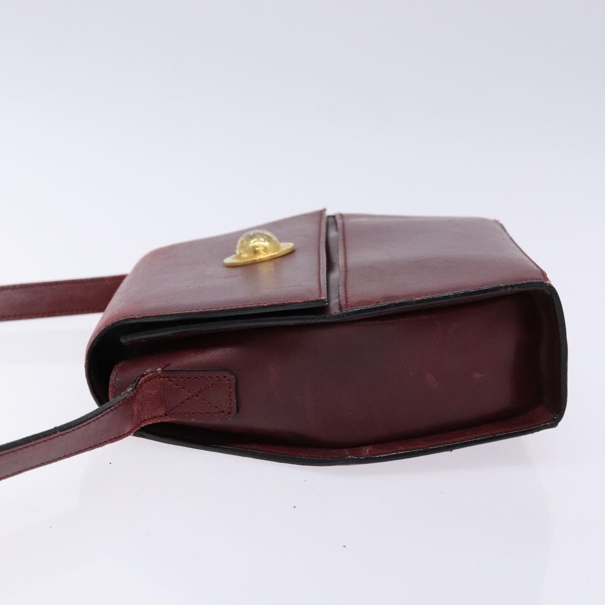 Celine CELINE Shoulder Bag Leather Bordeaux Gold Size ONE SIZE - 5 Thumbnail