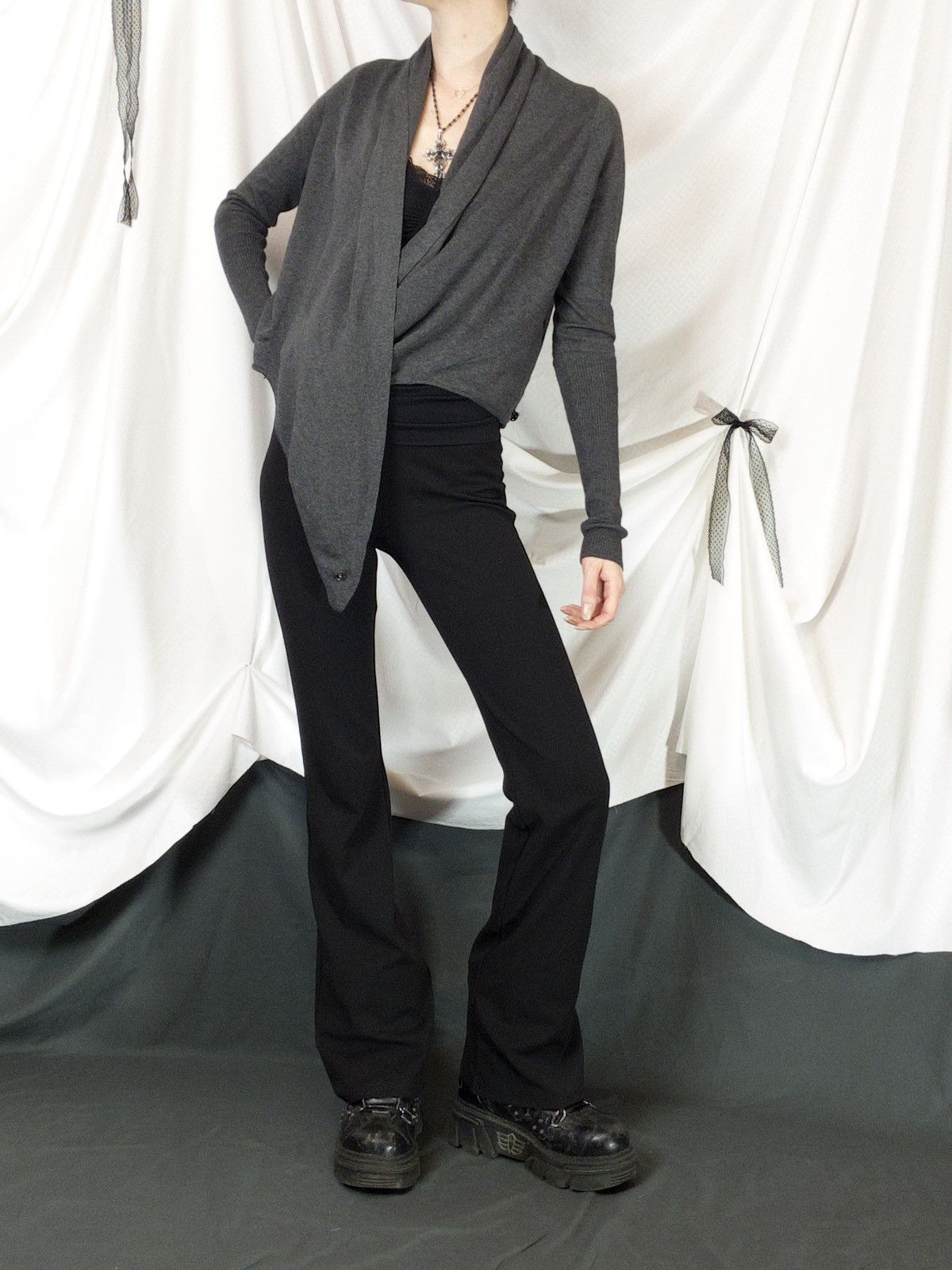 Allsaints AllSaints Sago Pirate cardigan in dark gray Size M / US 6-8 / IT 42-44 - 12 Thumbnail