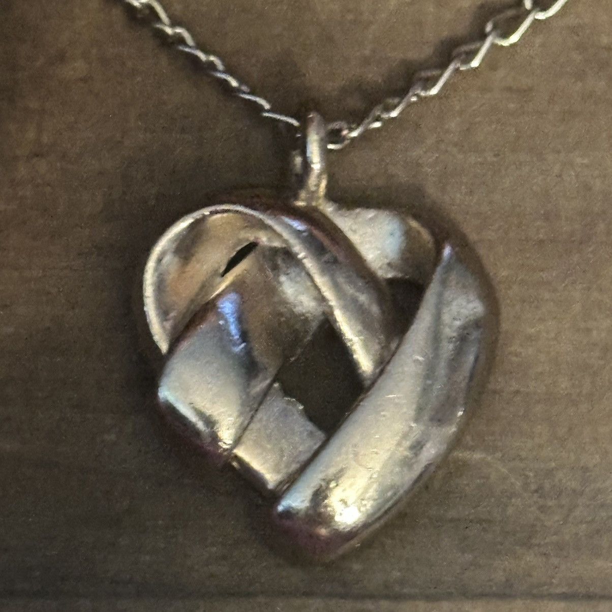 Vintage Vintage gold tone ribbon heart pendant necklace Size ONE SIZE - 3 Thumbnail