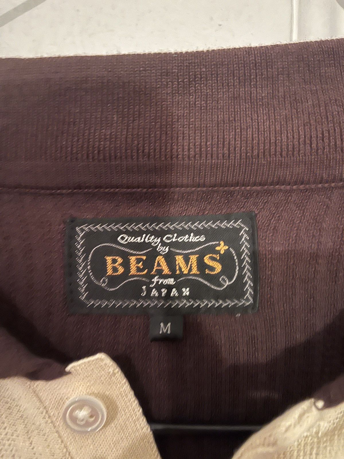 Beams Plus BEAMS brown knitted polo shirt Size US M / EU 48-50 / 2 - 5 Thumbnail