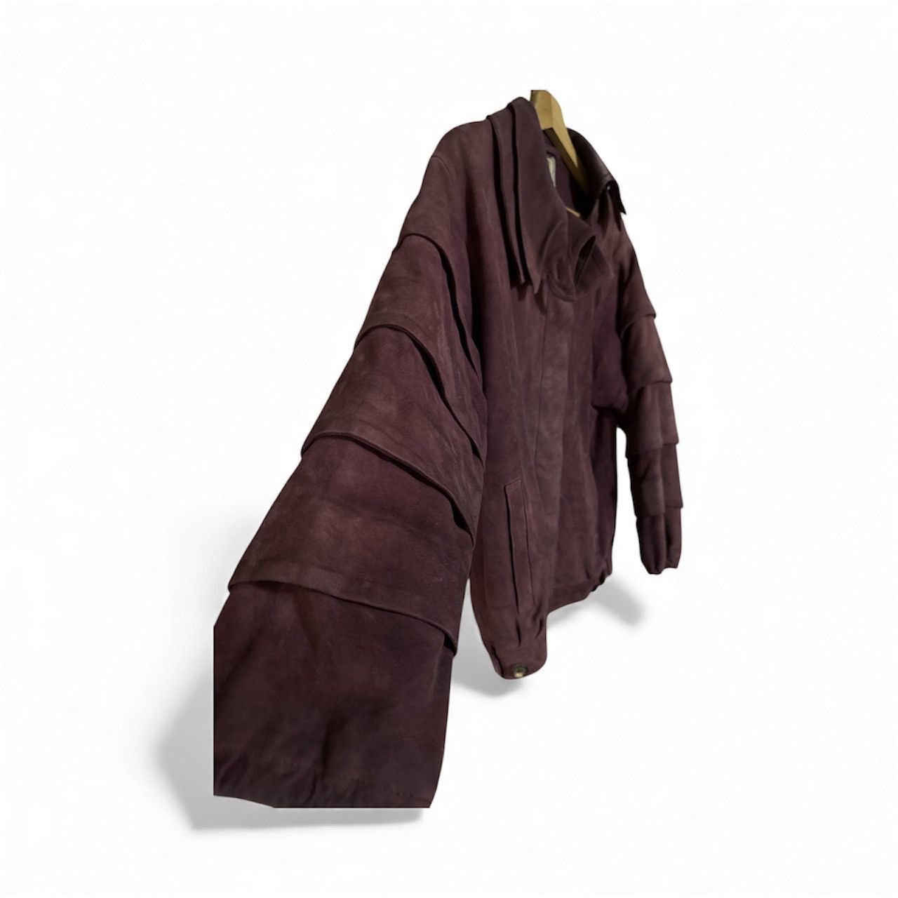 Loewe Vintage LOEWE Suede Jacket Tiered Ruffled Sleeve Design Size M / US 6-8 / IT 42-44 - 5 Thumbnail