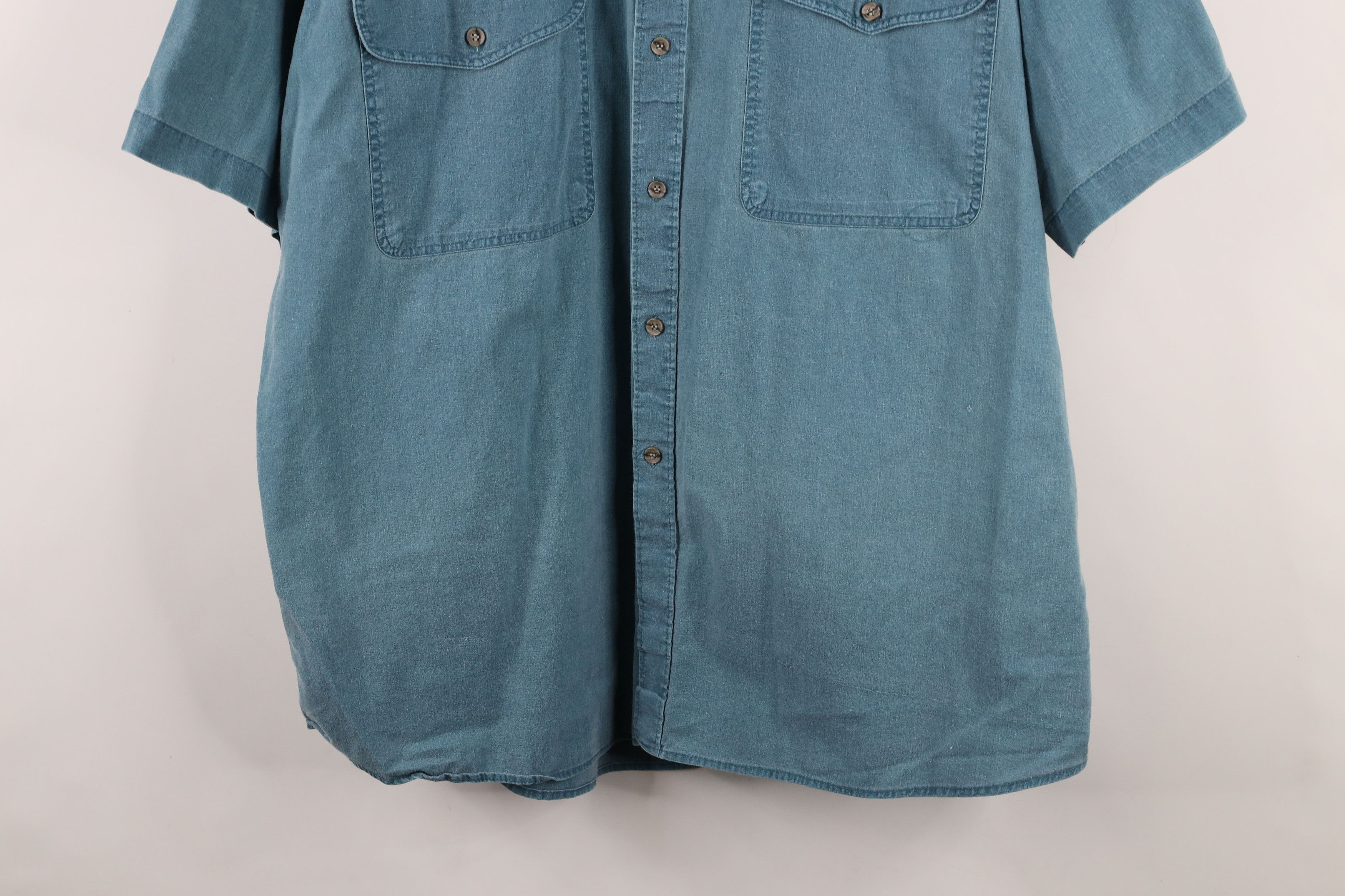 Vintage Vintage 90s Streetwear Baggy Fit Short Sleeve Button Shirt Size US L / EU 52-54 / 3 - 3 Thumbnail