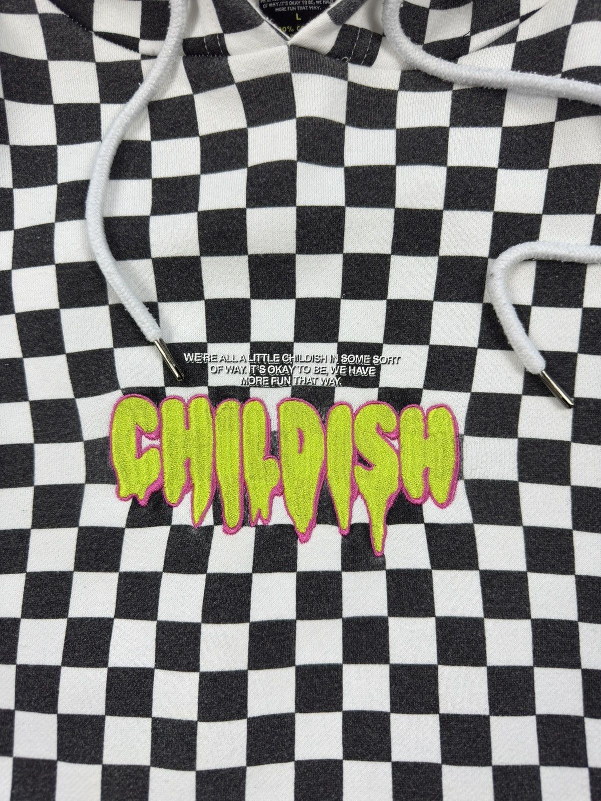 CHILDS Childish TGF Hoodie Checkered Box Logo Y2K Skategang Size US L / EU 52-54 / 3 - 13 Thumbnail