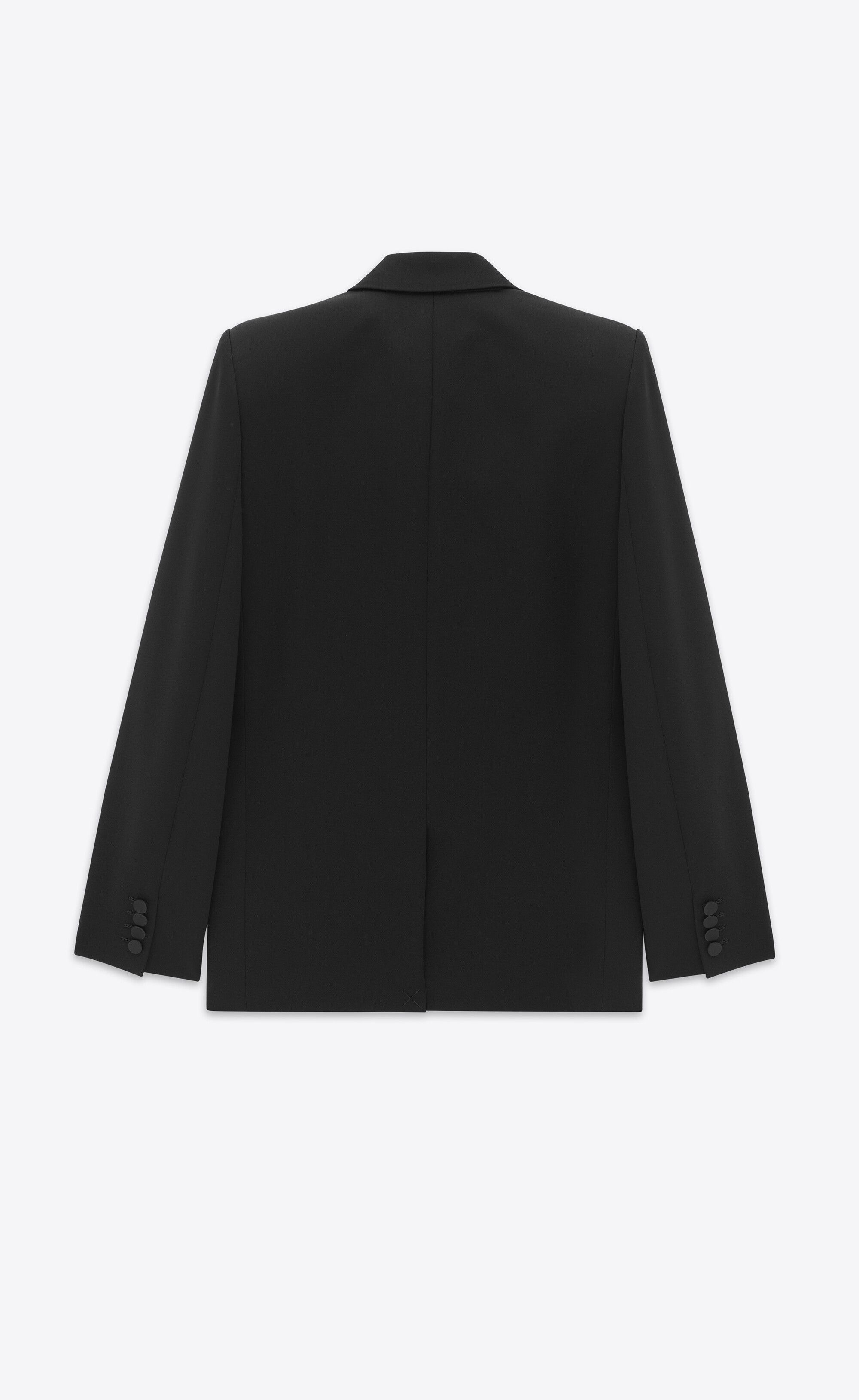 Saint Laurent Paris o1bcso1str0125 Oversized Tuxedo Jacket in Black Size US L / EU 52-54 / 3 - 2 Thumbnail