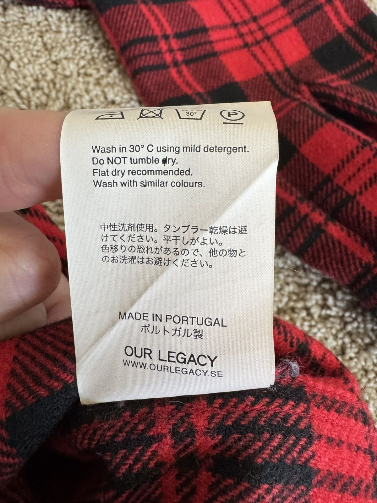 Our Legacy Our legacy long sleeve plaid shirt Size US M / EU 48-50 / 2 - 5 Thumbnail