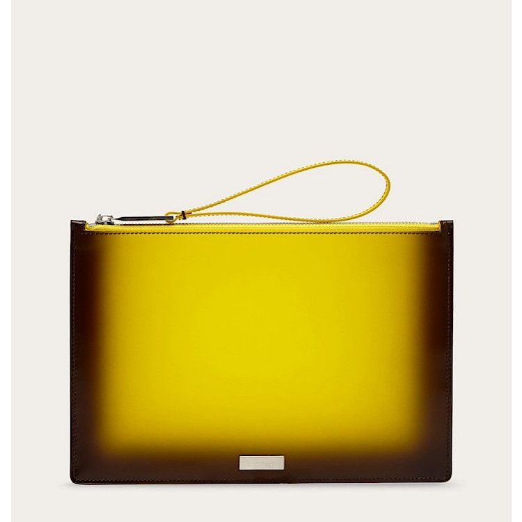 Salvatore Ferragamo o1s1rm0924 Size: OS / Pouch in Mustard/Brown Size ONE SIZE - 1 Thumbnail