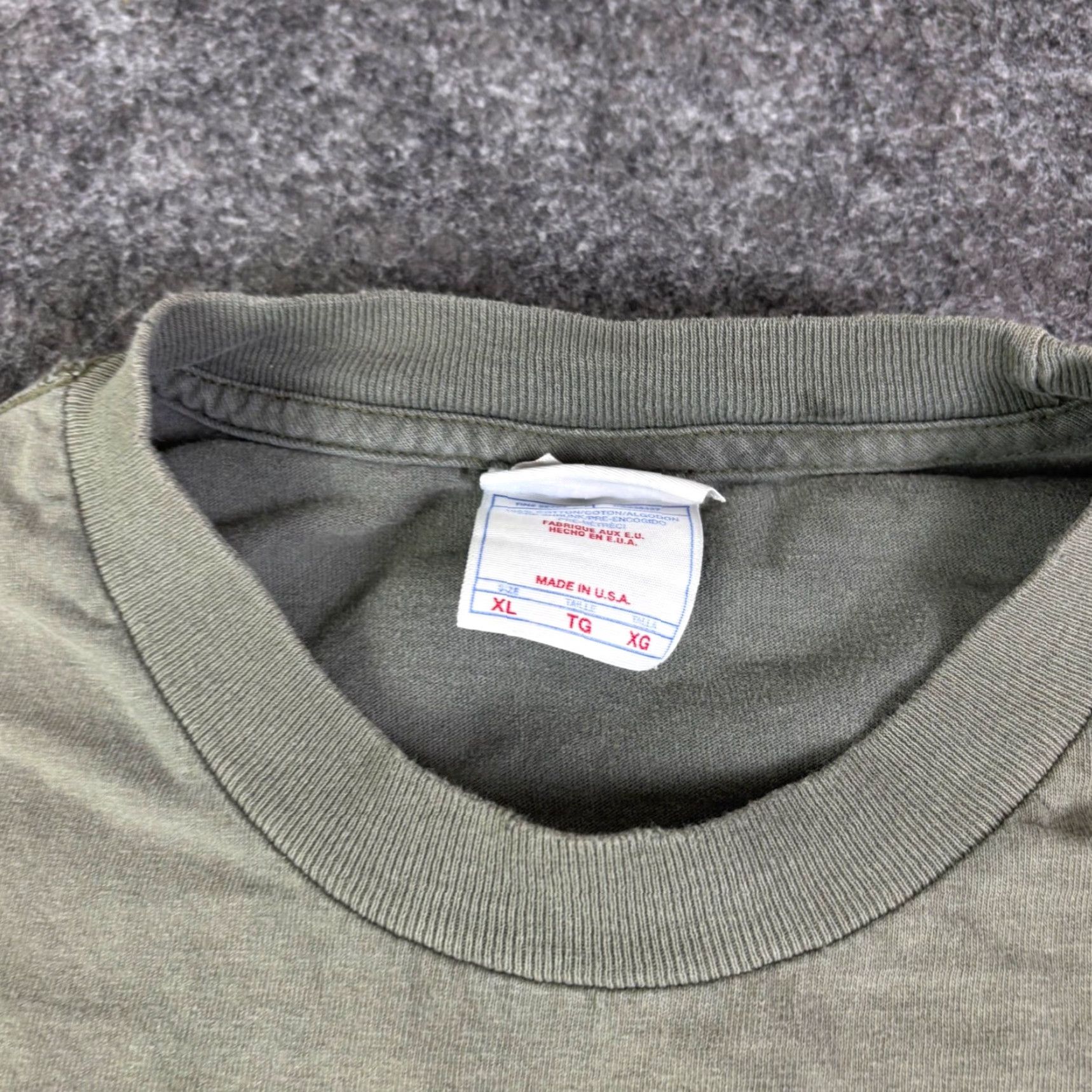 Olive VINTAGE USMC T-Shirt XL Olive Green Military 90s Graphic Print Crew Neck Short Sleeve Mens Size US XL / EU 56 / 4 - 5 Thumbnail