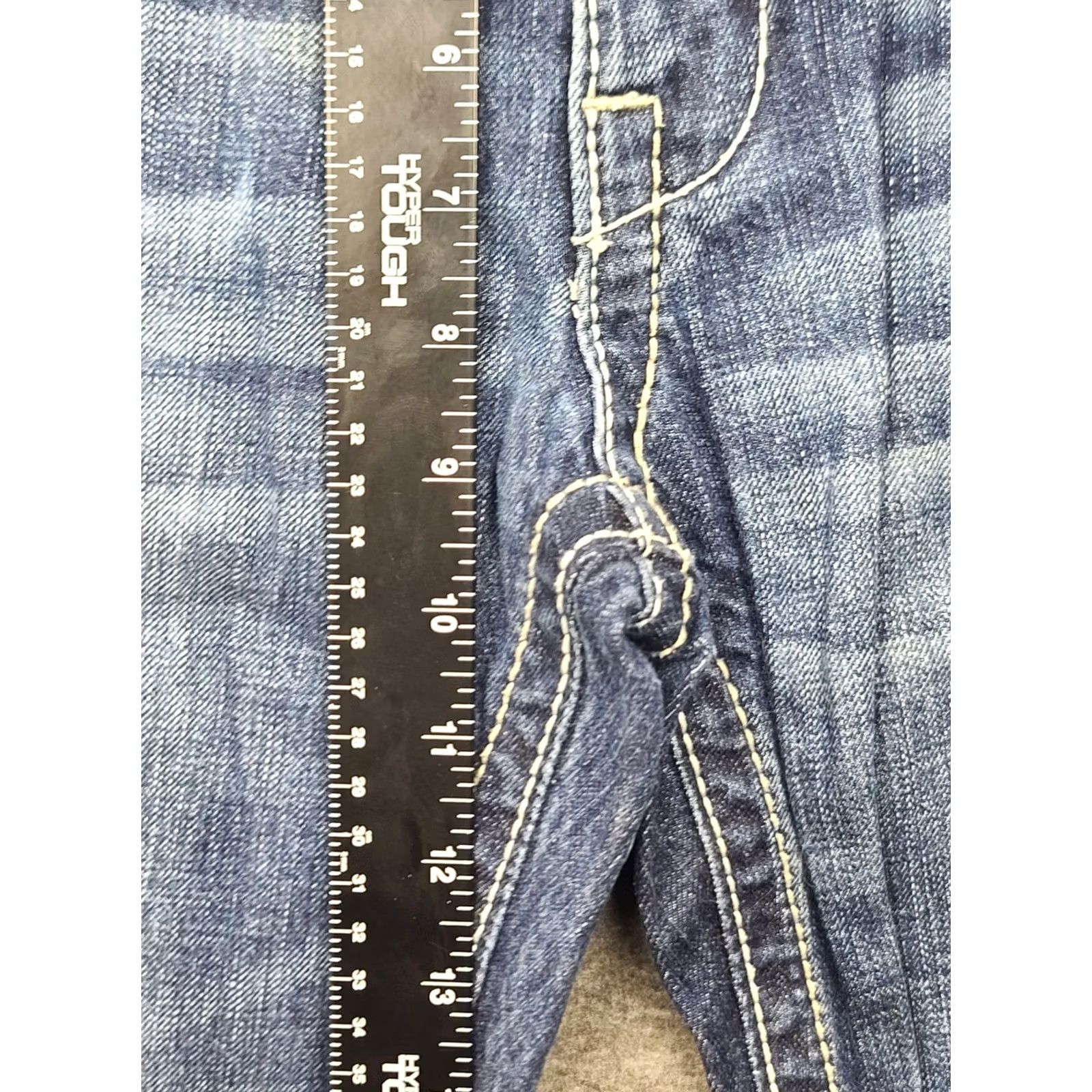 Buckle Black Buckle Black 7 Fit Mens Jeans 32x32 Medium Wash Straight Leg Heavy Thick Stitch Size US 32 / EU 48 - 7 Thumbnail