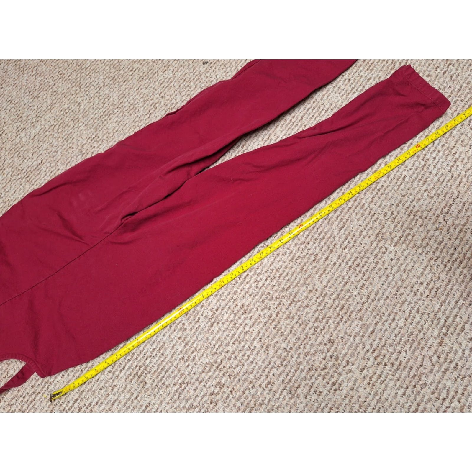 Vintage LUCY and YAK Overalls Retro Rare Dungarees 2R Women Red/Burgundy 2R Retro Overall Women US 2R Size 26" / US 2 / IT 38 - 6 Thumbnail