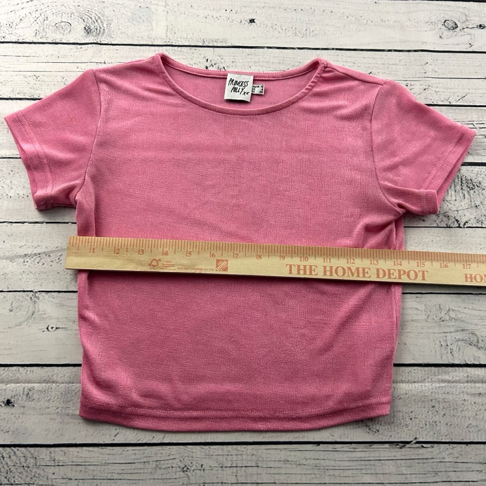 PRINCESS POLLY Princess Polly Short Sleeve Crop Top Women's 6 Pink Cropped Blouse Shirt Womens 6 Pink Size M / US 6-8 / IT 42-44 - 4 Thumbnail