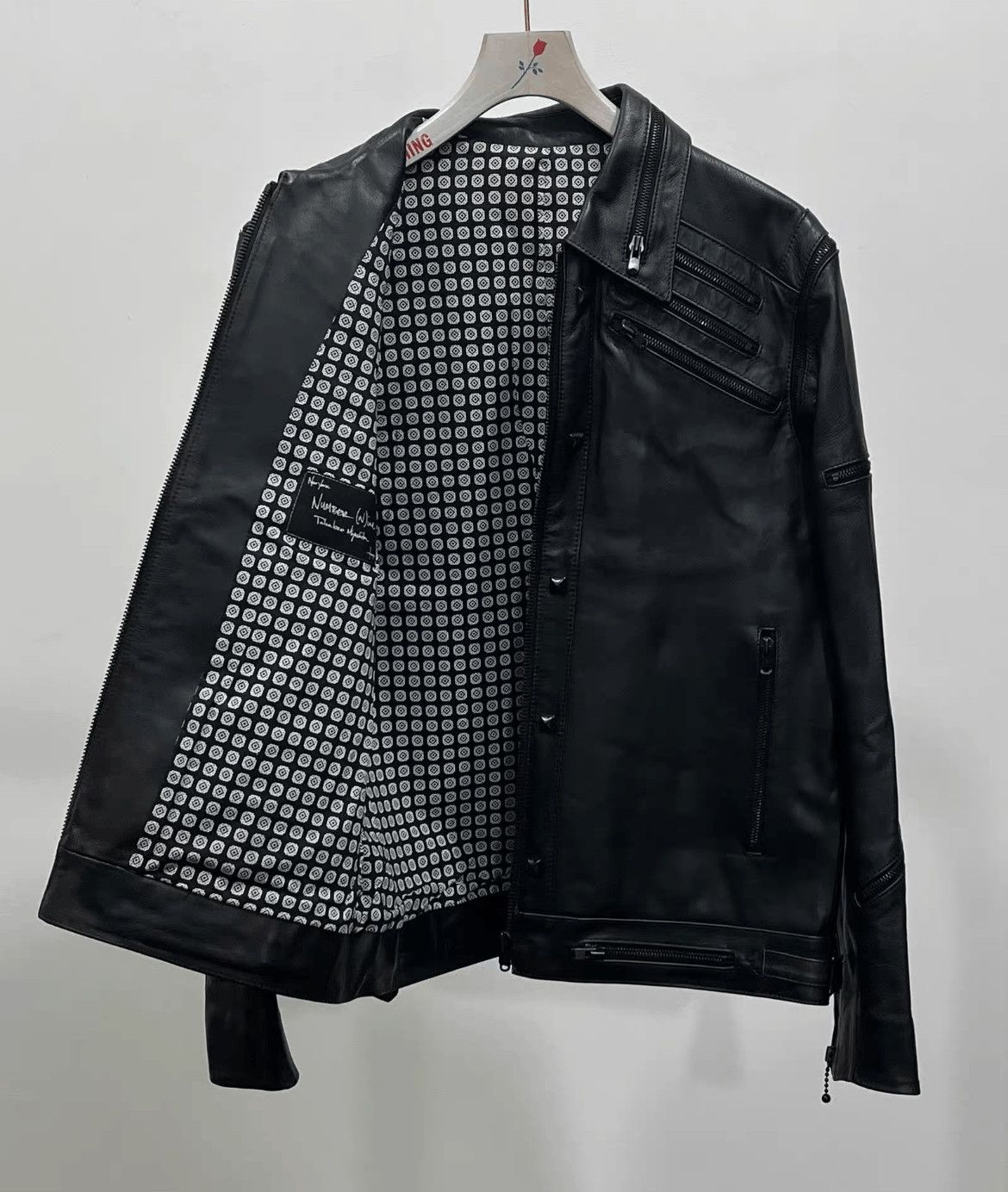 Number (N)ine Sz 2 Number Nine 04SS Multi Zipper Leather Jacket Size US M / EU 48-50 / 2 - 3 Thumbnail