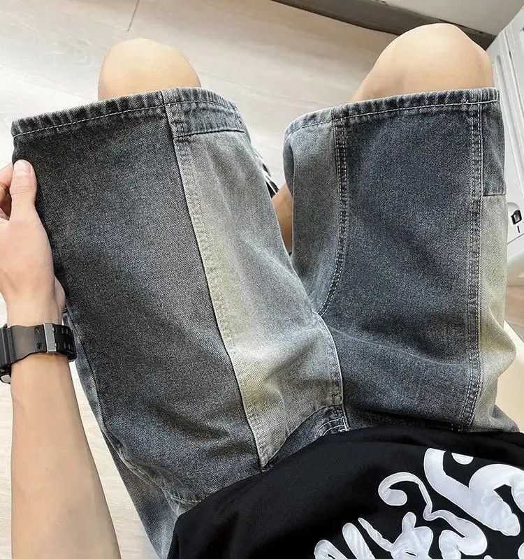 Japanese Brand Retro washed patchwork denim shorts Size US 32 / EU 48 - 4 Thumbnail
