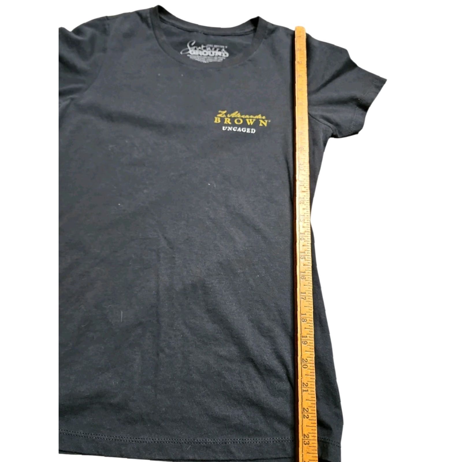 Doublet Zac Brown Band Uncaged Womens M T-Shirt V-Neck Black Cotton Double-Sided Short Sleeve Shirt Womens M Size M / US 6-8 / IT 42-44 - 2 Thumbnail