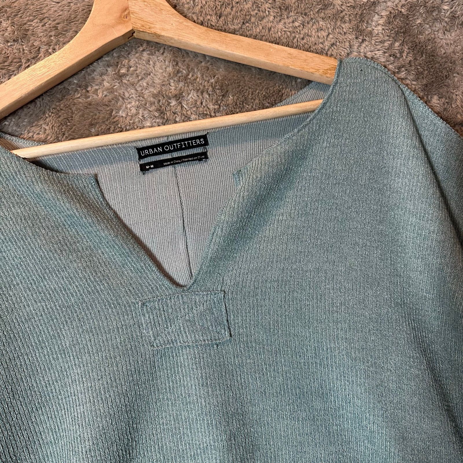 Urban Outfitters UO Jax Inside Out Notch Neck Top Oversized Cropped Ribbed M Size M / US 6-8 / IT 42-44 - 3 Thumbnail
