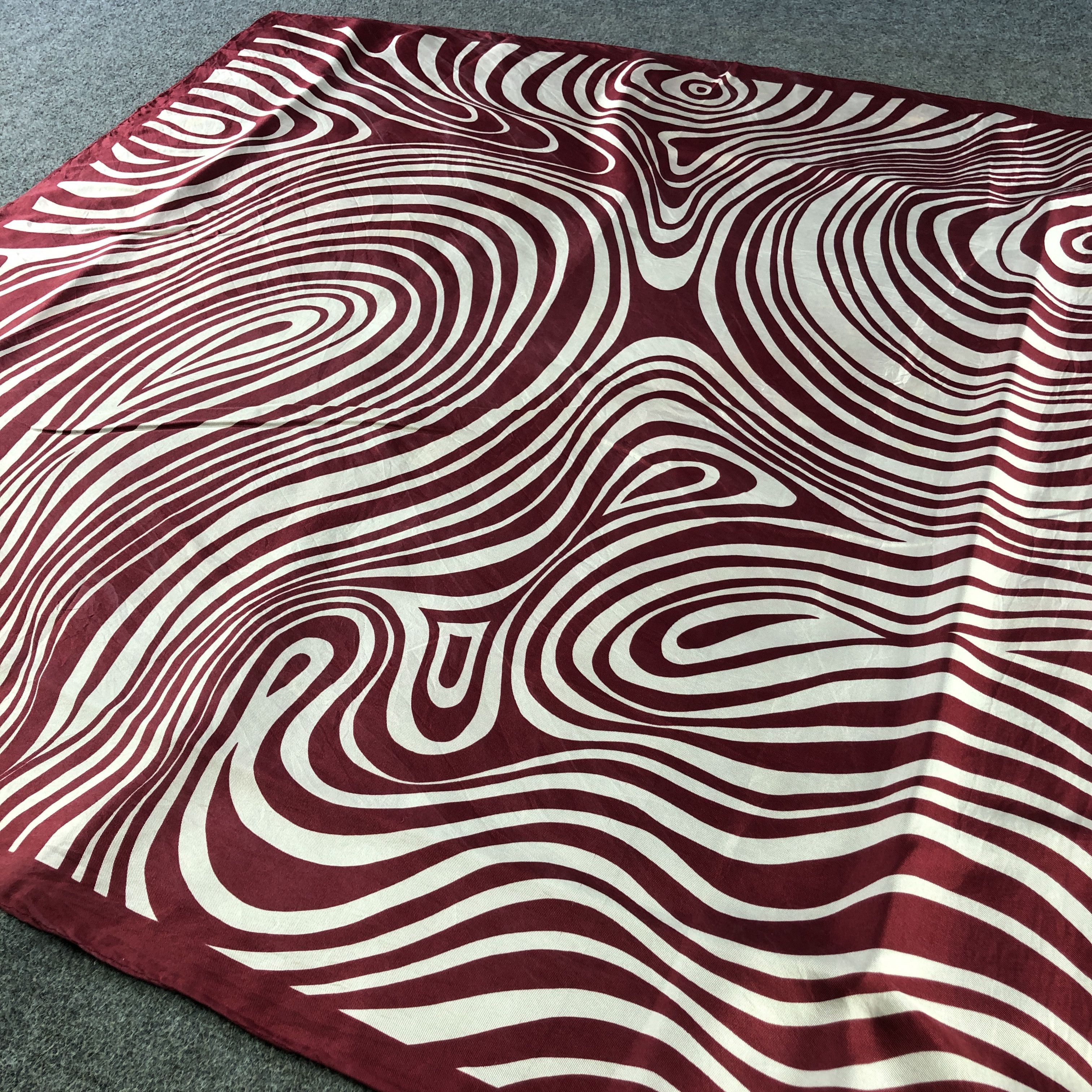 Vintage Vintage Luxury Abstract Silk Scarf M1365 Size ONE SIZE - 3 Thumbnail