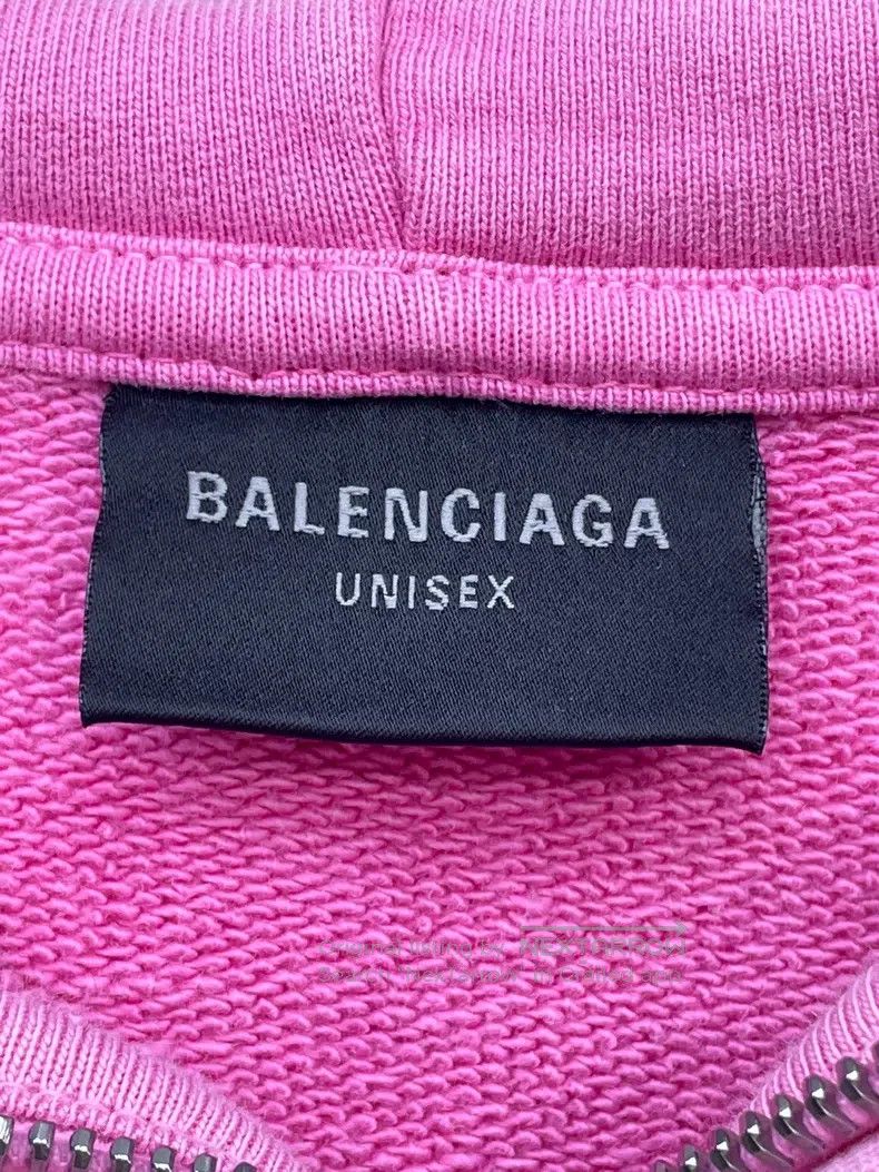 Balenciaga Balenciaga Pink Sticker Printed Long Sleeve Hooded Sweatsh Size US S / EU 44-46 / 1 - 5 Thumbnail