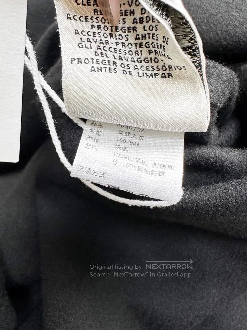 Hermes Hermes Black Cutout Embroidered Cashmere Greatcoat Jacket Size XS / US 0-2 / IT 36-38 - 7 Thumbnail