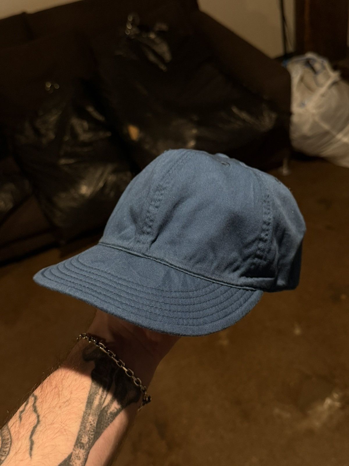 Higher brand handmade in japan light blue ball cap hat