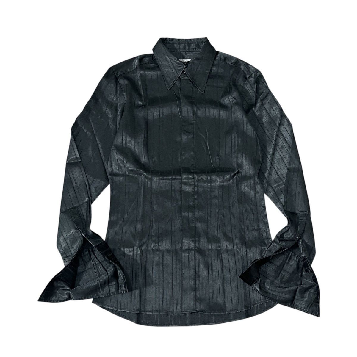 Tornado Mart 2000s Style Black Slick Shirt Body Press ifsixwasnine lgb Size US M / EU 48-50 / 2 - 4 Thumbnail