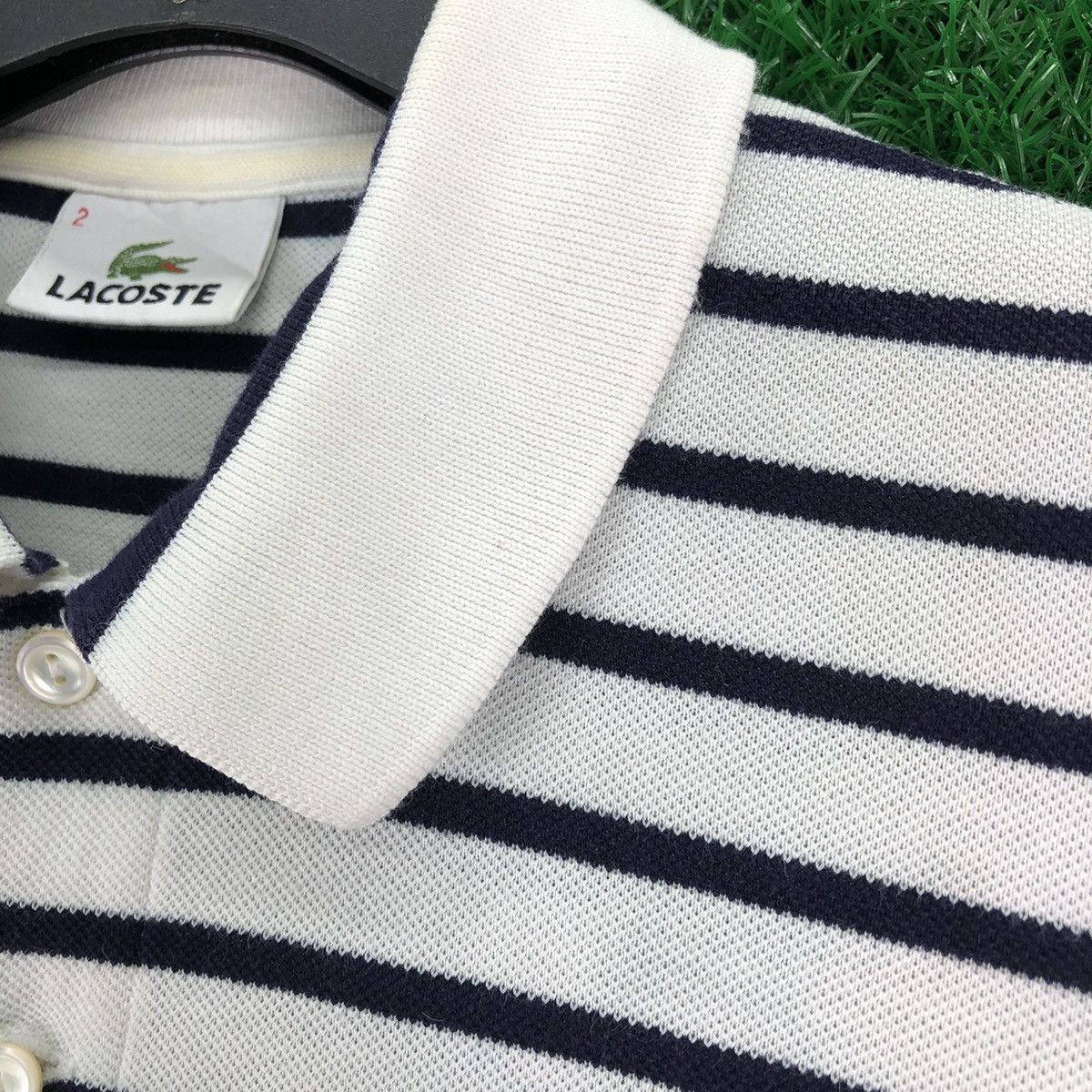 Lacoste Vintage 90's Lacoste Polo Tee Stripes Size US XS / EU 42 / 0 - 8 Thumbnail