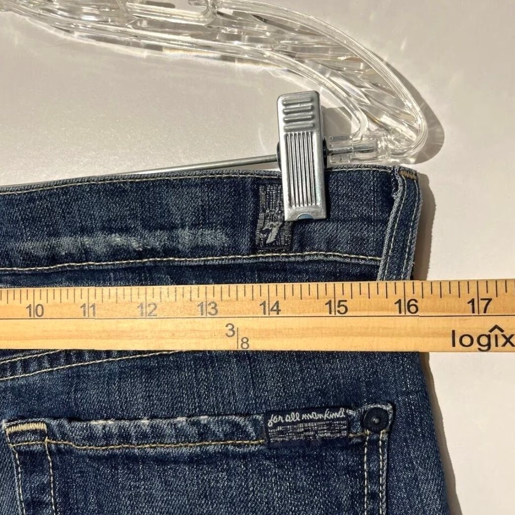 7 For All Mankind 7 For All Mankind Josefina Jeans Blue Distressed Size 27 Boyfriend Slim 5-Pocket Denim Cotton Blend Women Size 27" / US 4 / IT 40 - 5 Thumbnail