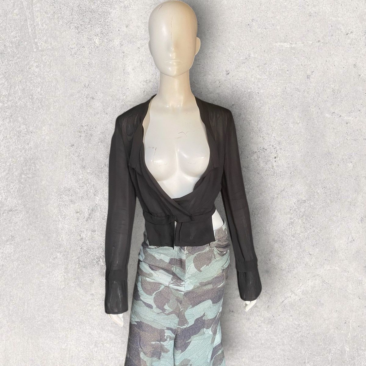 Yohji Yamamoto Vintage SS96 Sheer Mesh Top Size S / US 4 / IT 40 - 4 Thumbnail