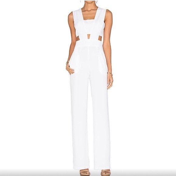 Karina Grimaldi Karina Grimaldi Sleeveless Jumpsuit White SZ XS | Grailed
