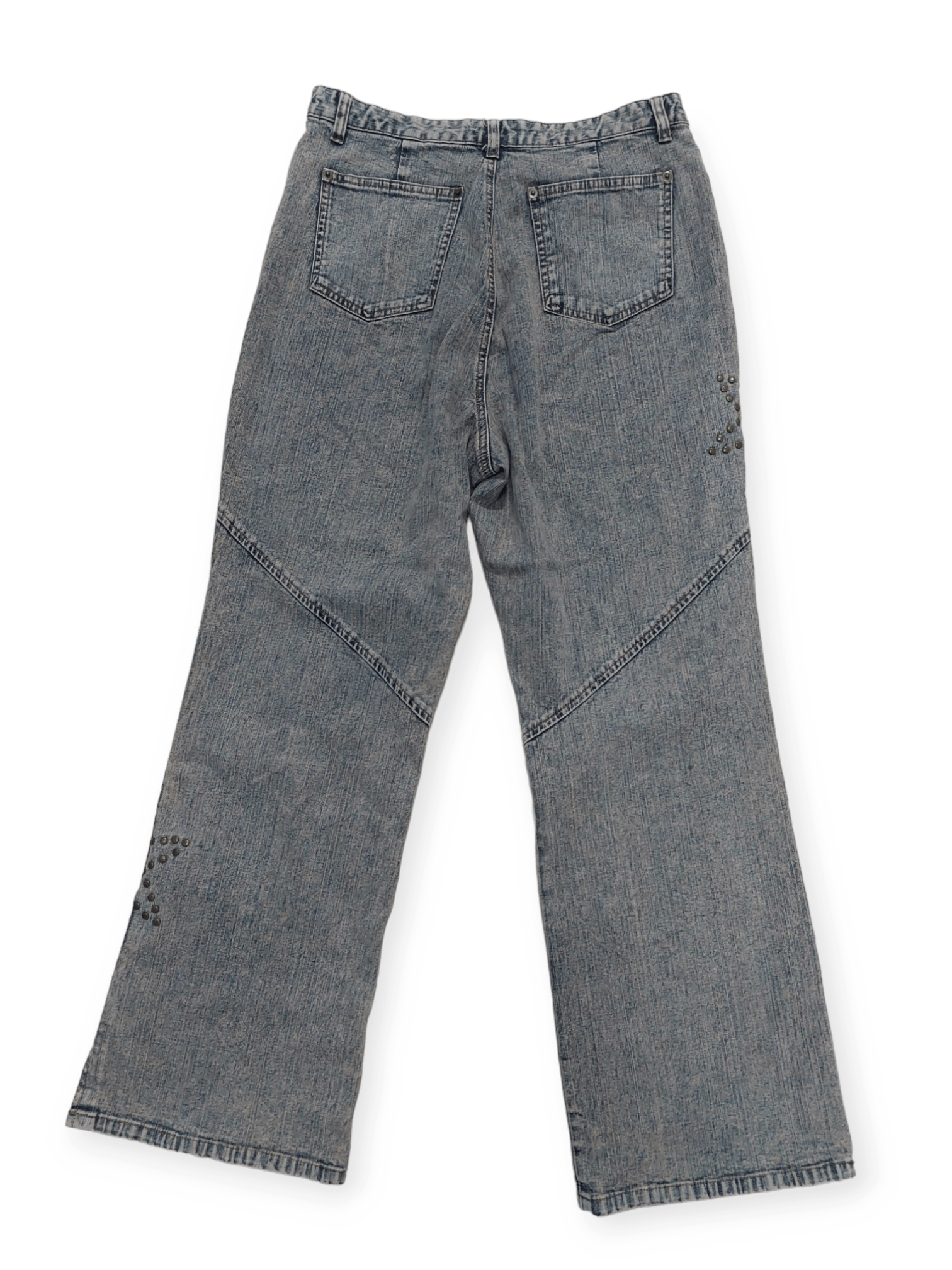 Japanese Brand Livre Claire Baggy Star Patched Denim Size US 27 - 2 Thumbnail
