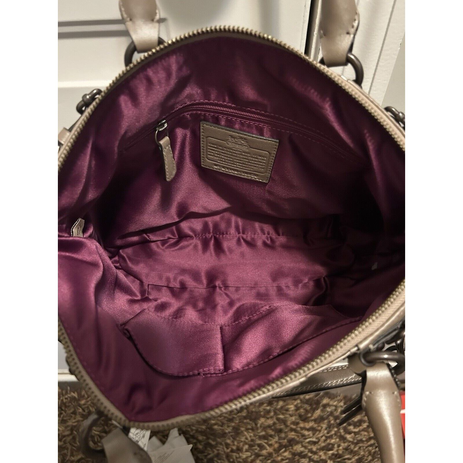 Coach NWT Coach Madison Sophia Croc Brown Leather Bag Convertible Size ONE SIZE - 7 Thumbnail
