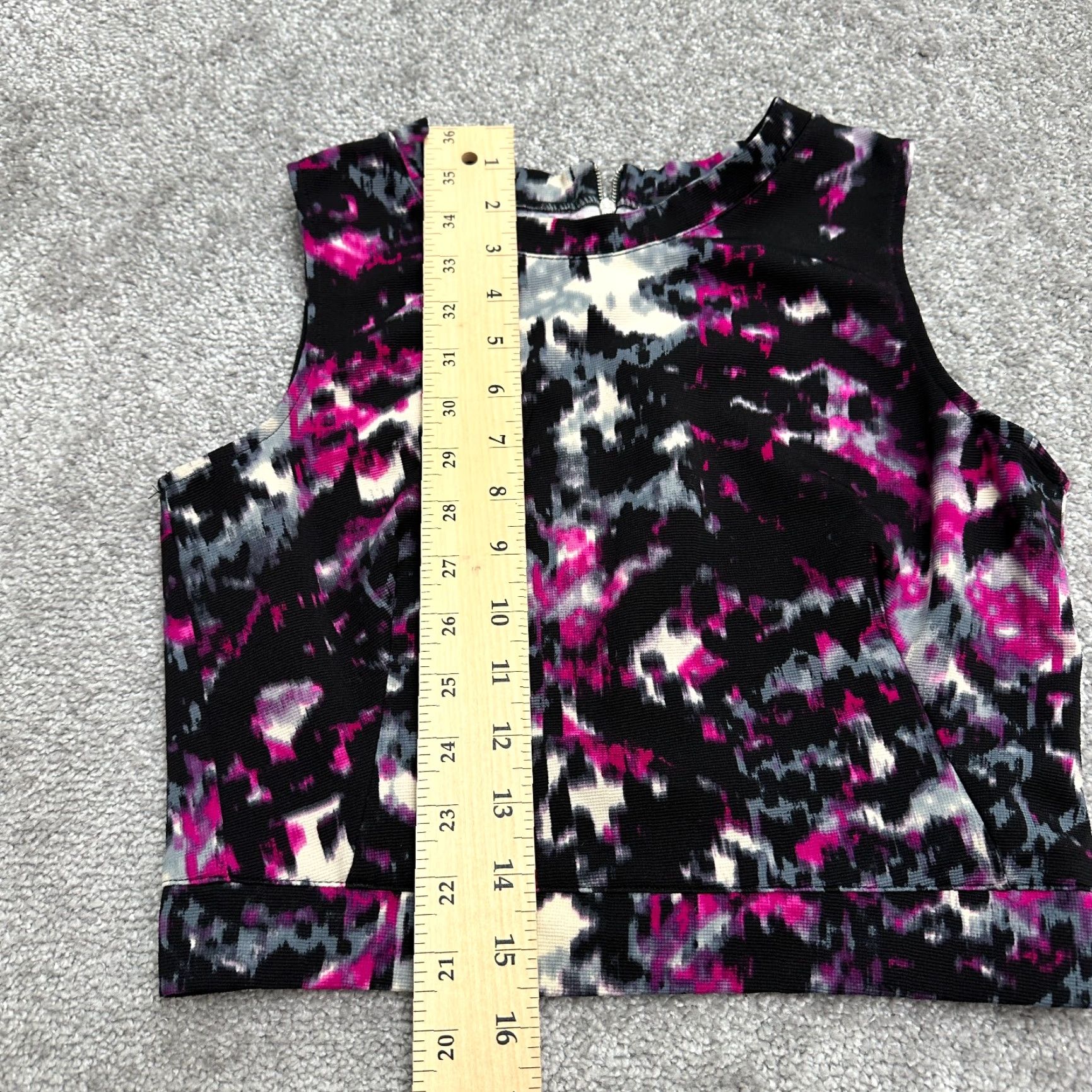 AQUA Aqua Colorblock Cropped Top Womens Small Multicolor Sleeveless Zip Shirt Tank Size S / US 4 / IT 40 - 7 Thumbnail