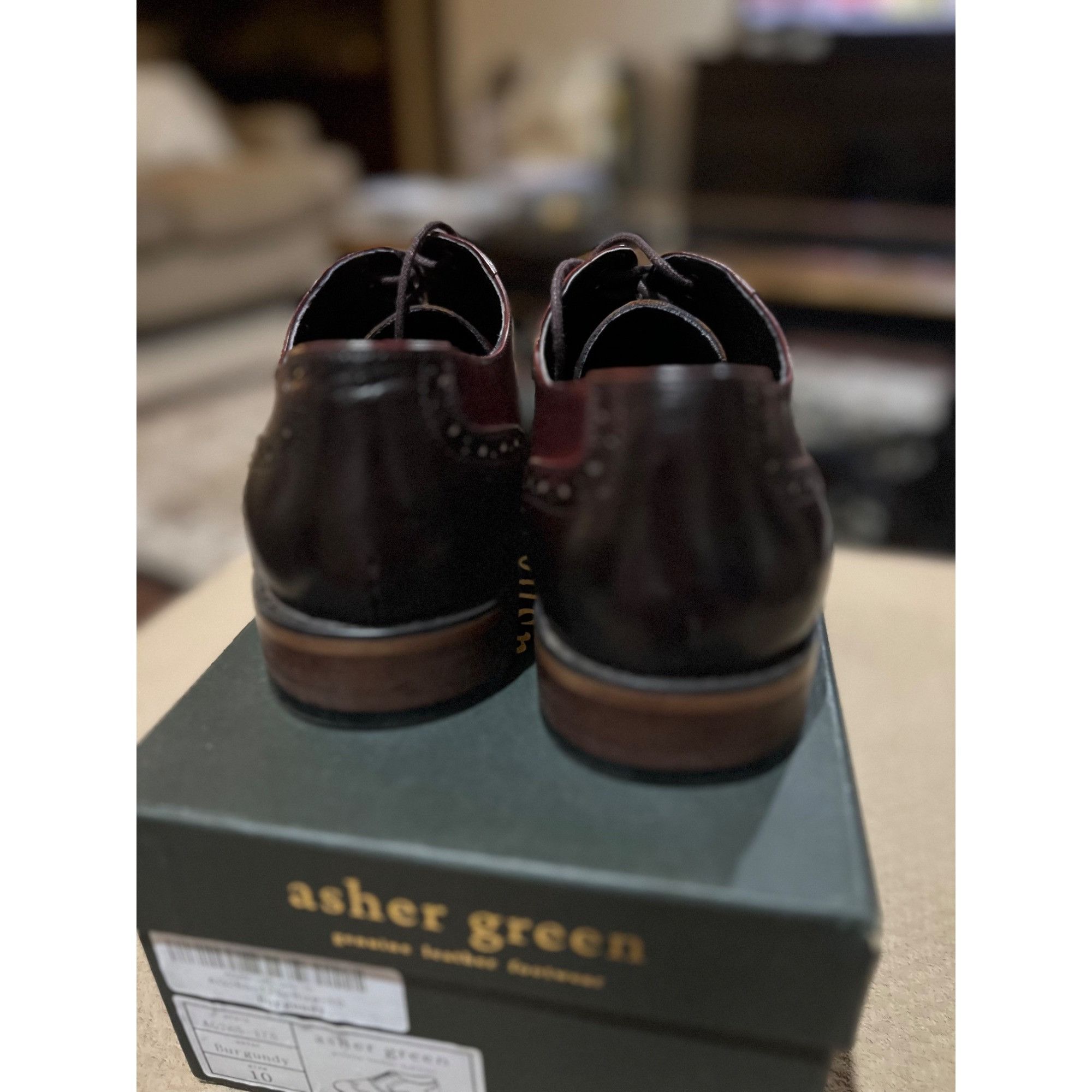 Other Asher Green Burgundy Oxford Dress Shoes - Size 10 Size US 10 / EU 43 - 5 Thumbnail