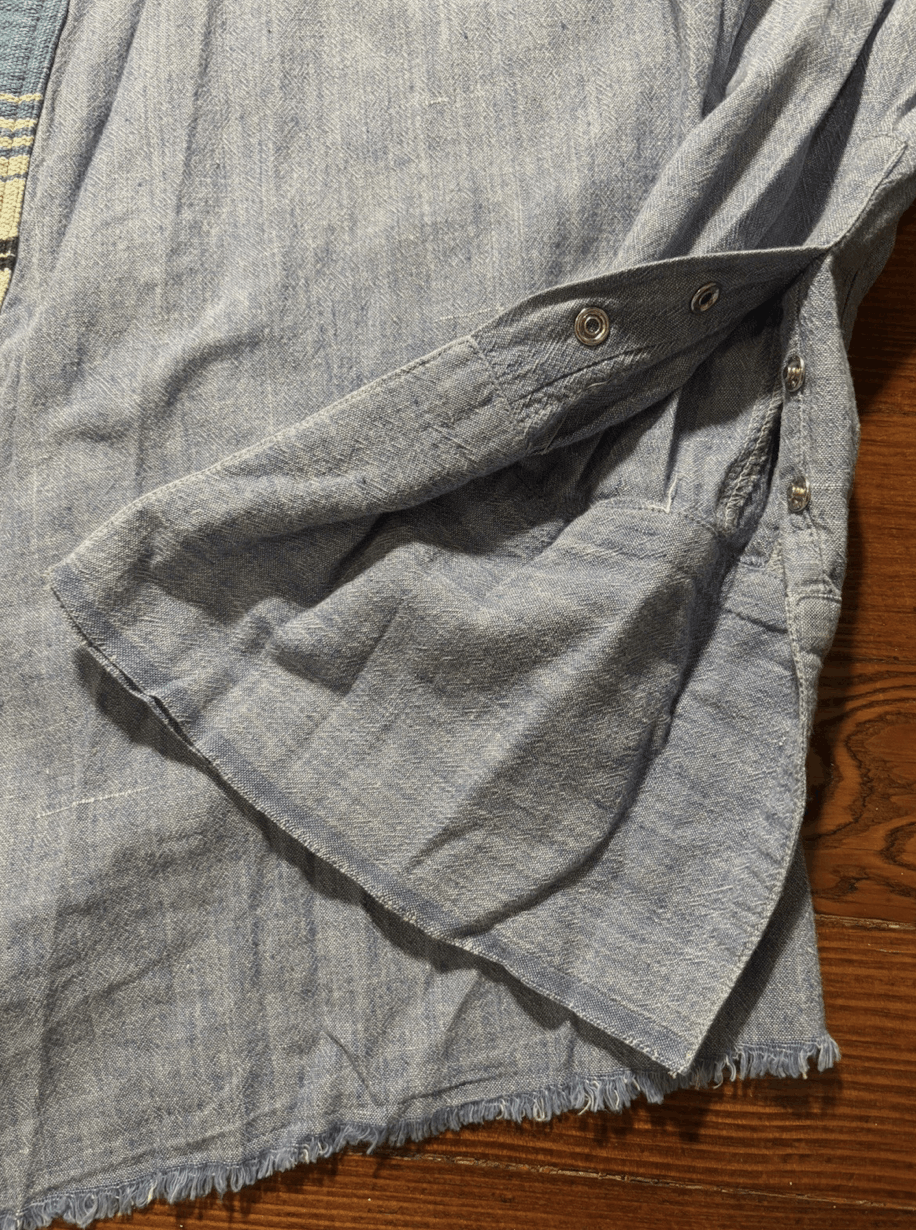 Greg Lauren Army Chambray Dhurrie Kimono GL1 Size US XL / EU 56 / 4 - 6 Thumbnail