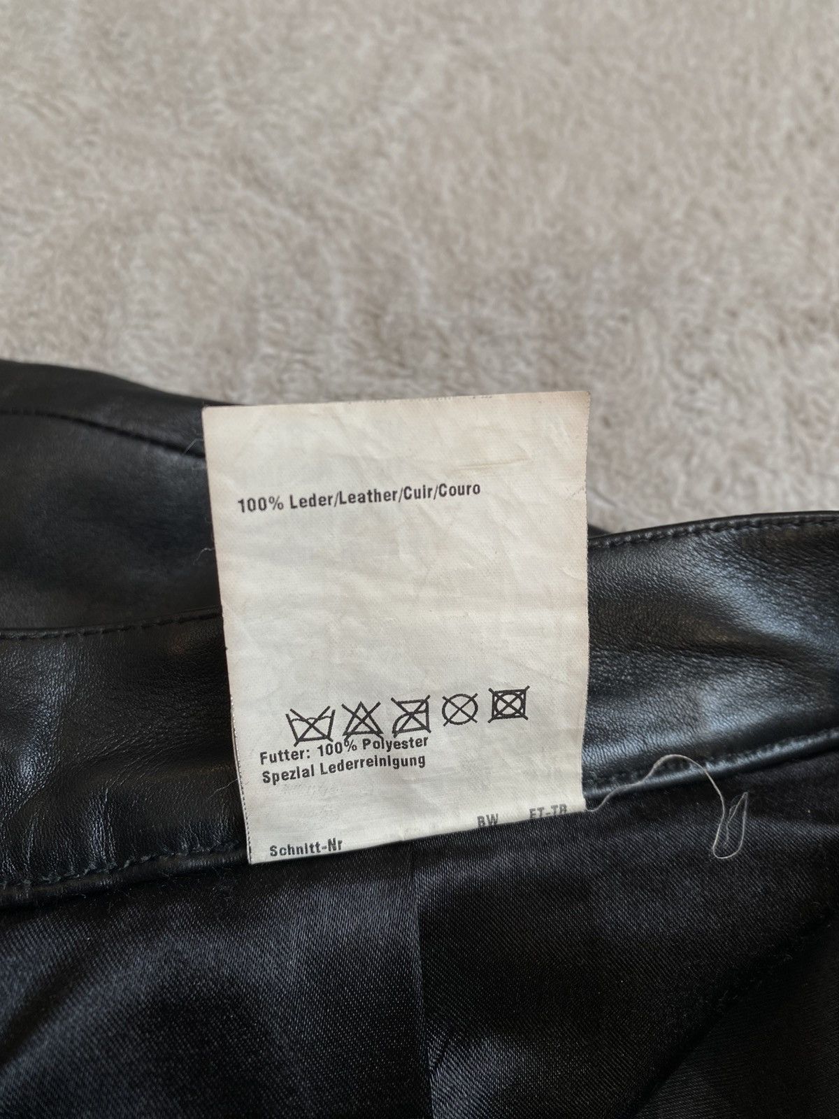 If Six Was Nine Black Real Leather Opium Vintage Y2K Pants Size US 29 - 6 Thumbnail