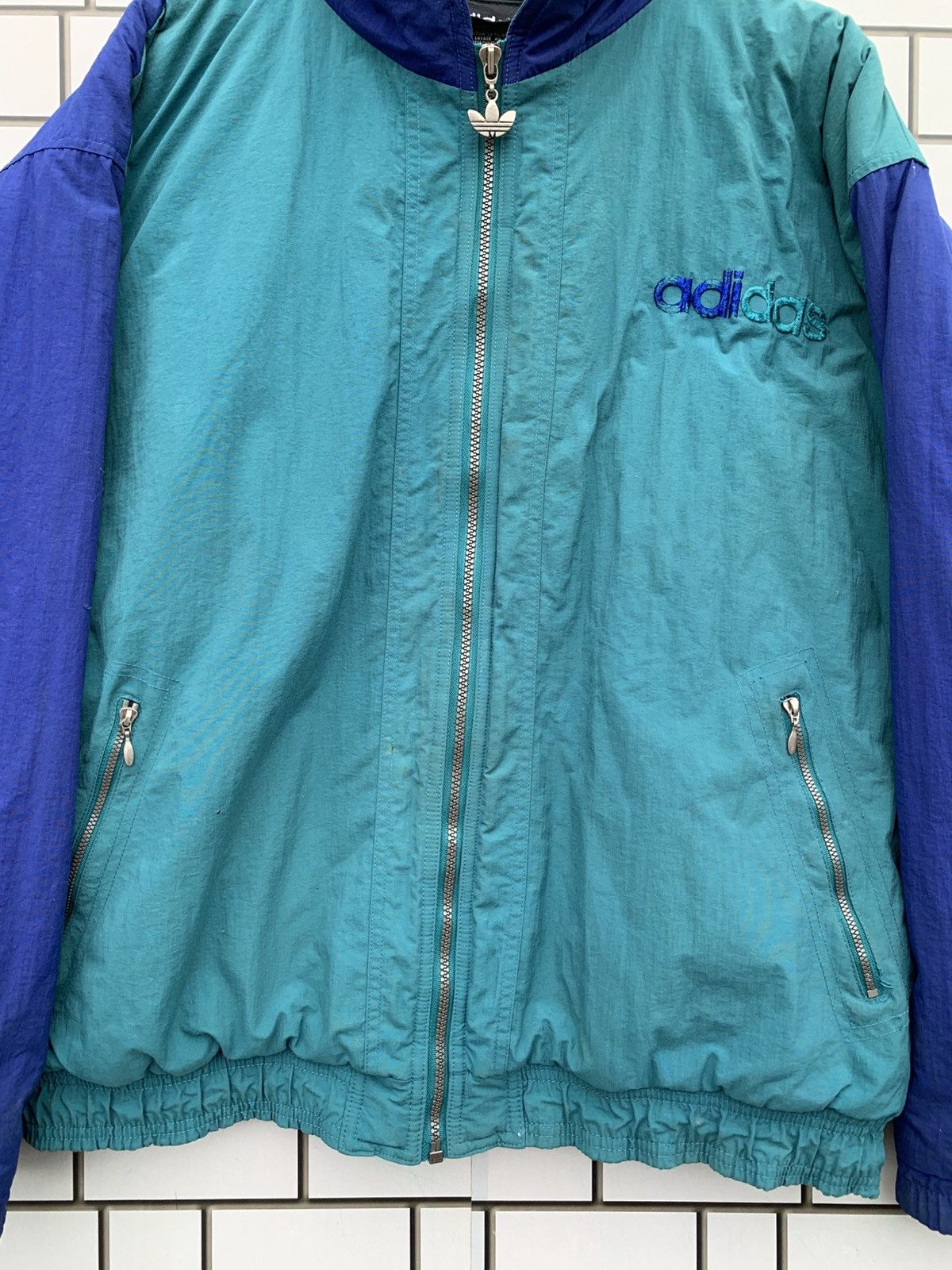 Adidas Vintage 90s Adidas Big Logo Oversized Jacket Size US L / EU 52-54 / 3 - 8 Thumbnail