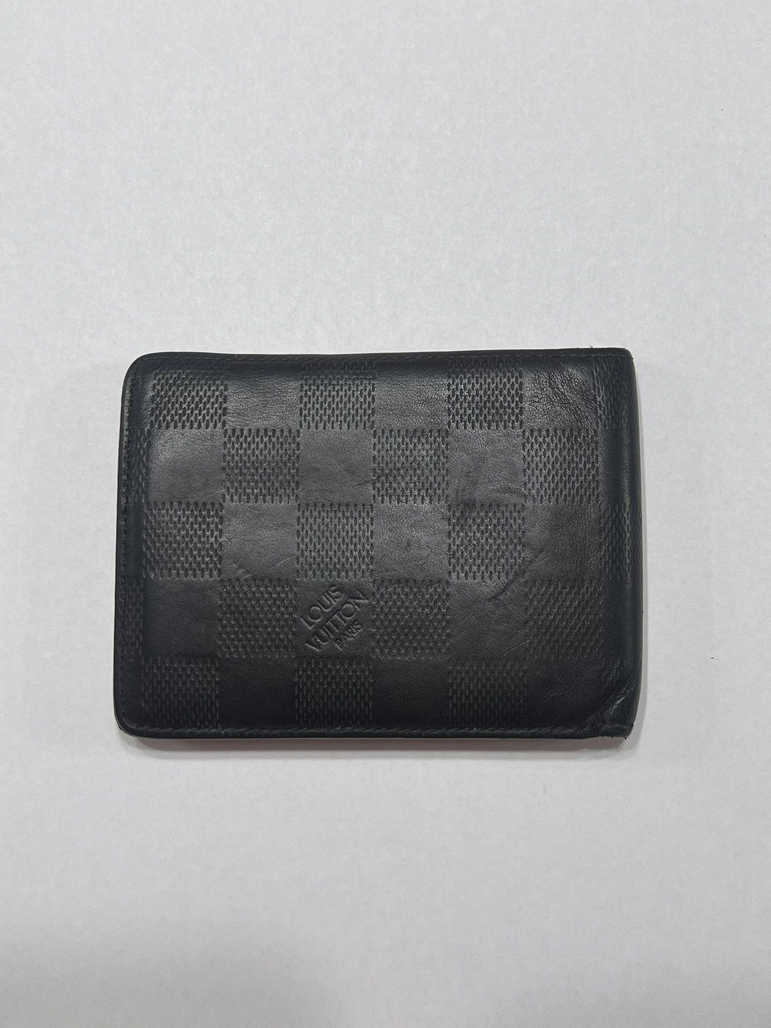 Louis Vuitton LOUIS VUITTON Damier Infini Slim Leather Wallet Onyx Black Size ONE SIZE - 2 Thumbnail