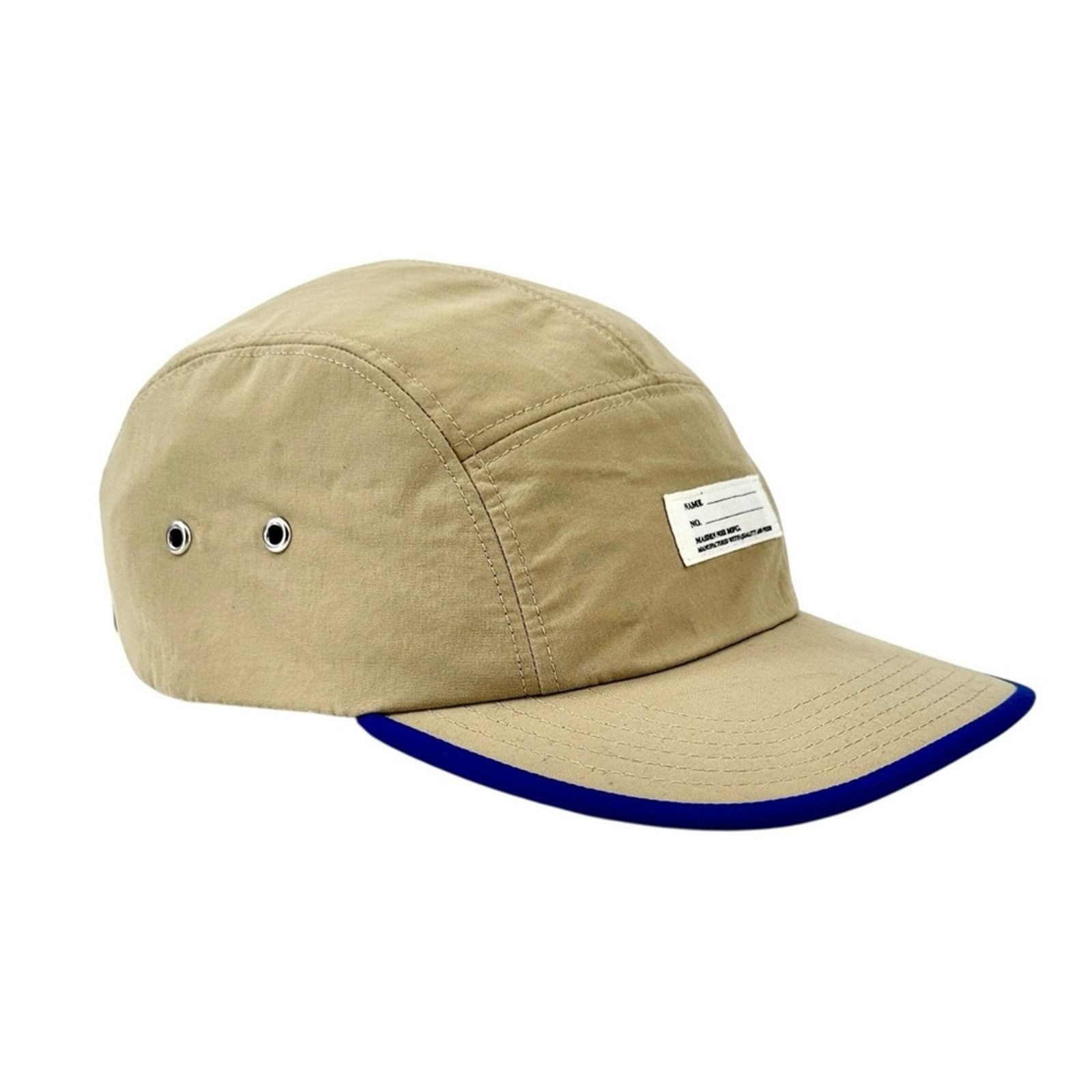 Maiden Noir Tan Beige & Royal Blue Five Panel Adjustable Camp Hat Cap Size ONE SIZE - 2 Thumbnail