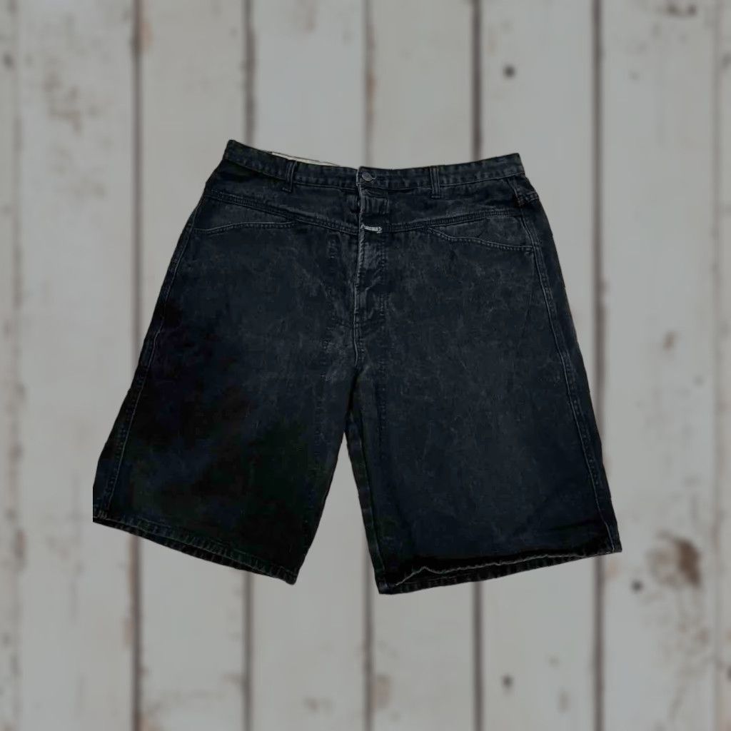 Vintage Marithe Francois Girbaud Denim Shorts Mens Bermuda 90s Y2K Black Wash Size 38/40 Distinctive Tag Size US 40 / EU 56 - 1 Thumbnail
